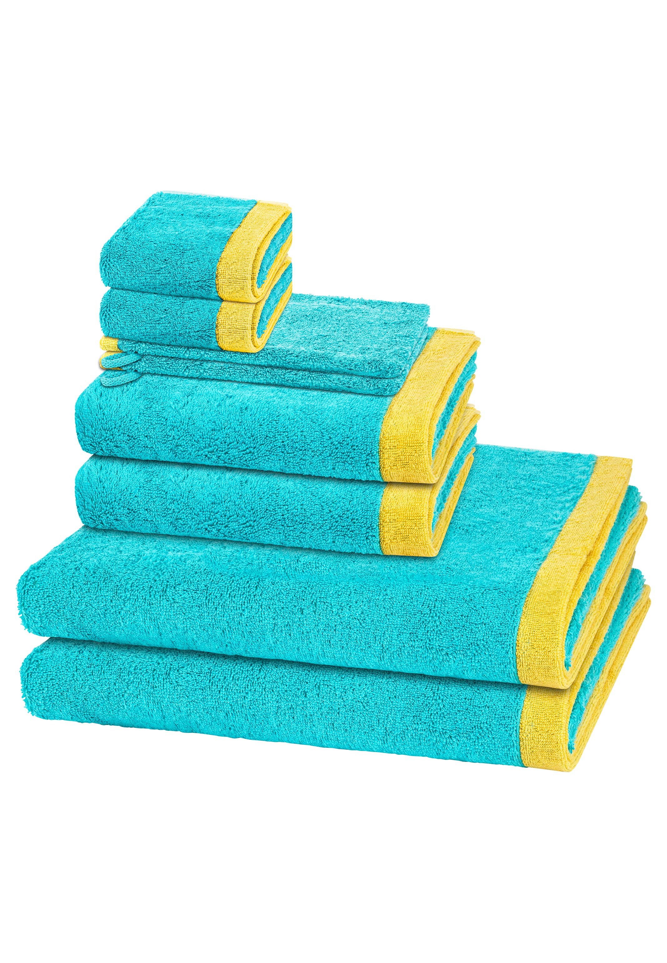 Cawö Handtuch Set Lifestyle Splash, Walkfrottee günstig online kaufen