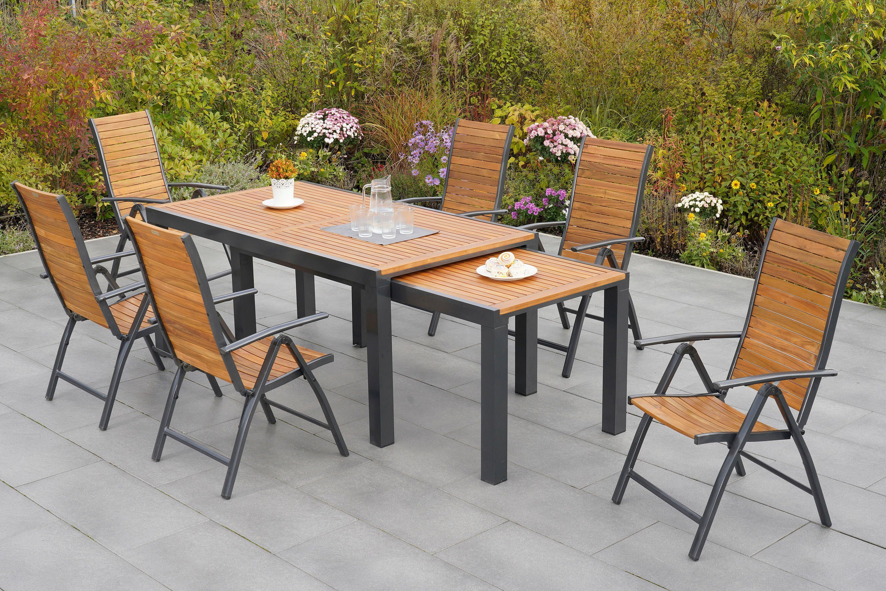 MERXX Garten-Essgruppe Santorin, (7-tlg)