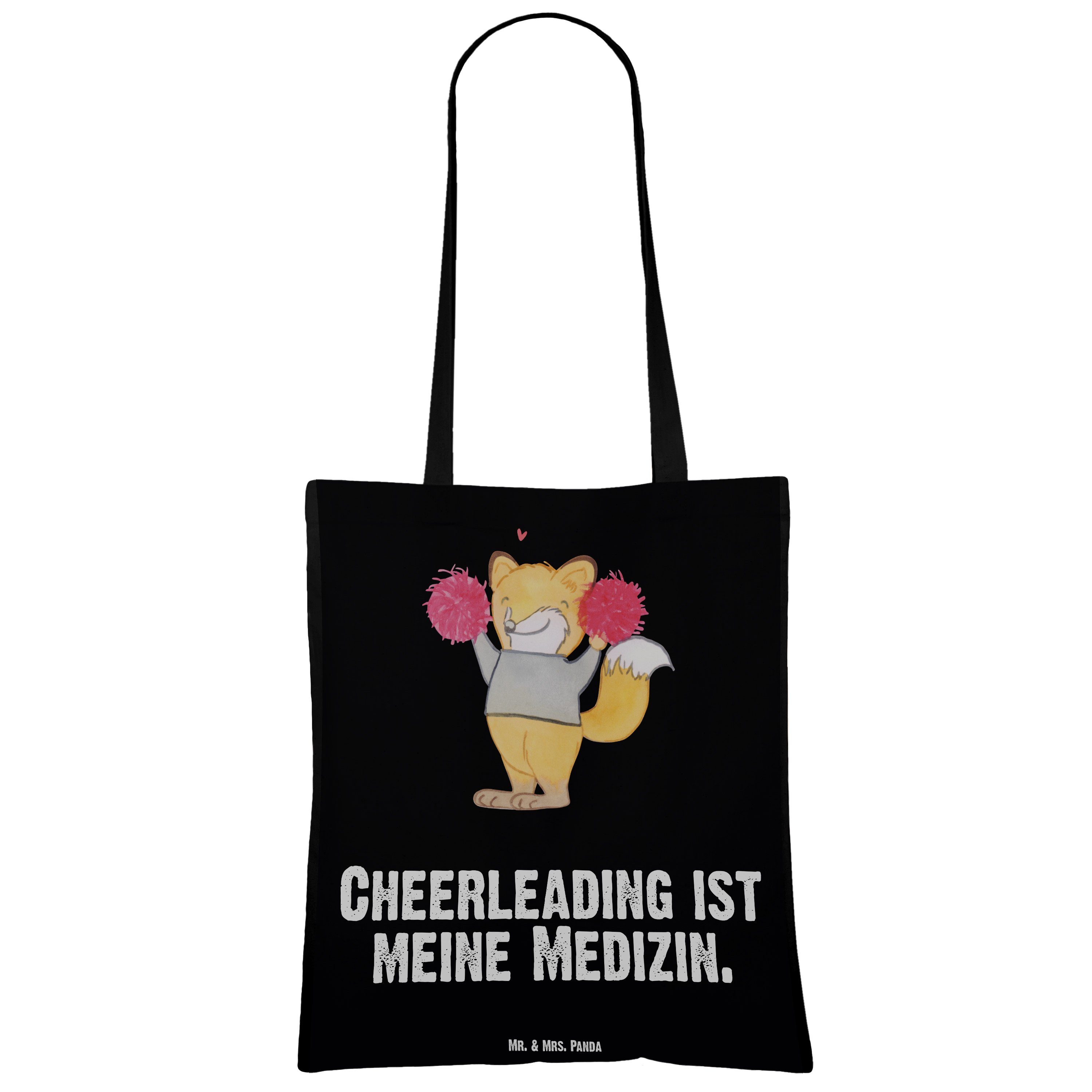 Mr. & Mrs. Medizin Schwarz Stoffbeutel, - - Tragetasche Fuchs Geschenk, (1-tlg) Panda Cheerleader Gewinn