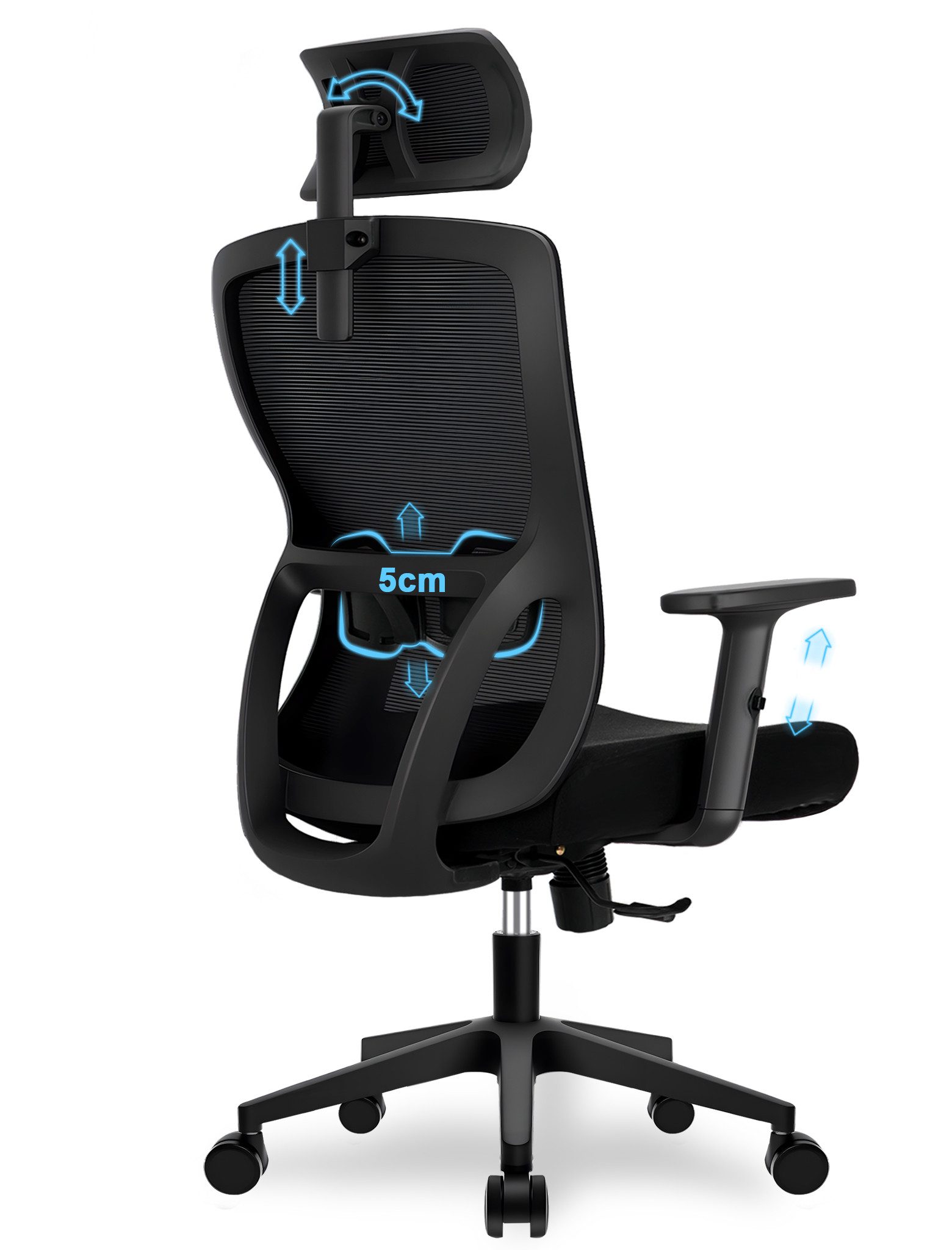 Durrafy Bürostuhl Ergonomischer Stuhl Drehstuhl Schreibtischstuhl chefsesse günstig online kaufen