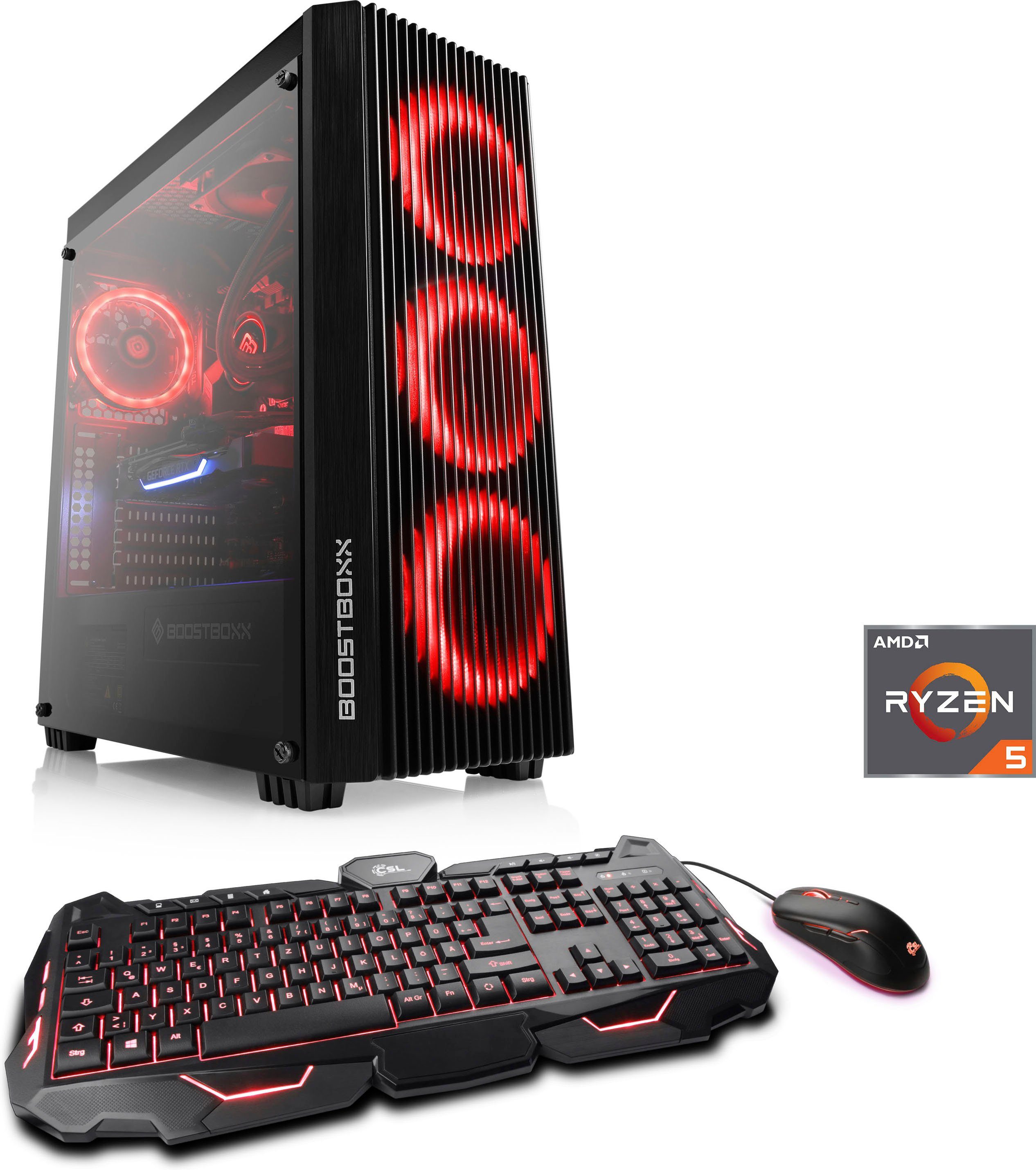 CSL HydroX L8117 Gaming-PC (AMD Ryzen 5 3600, Radeon RX 6600 XT, 16 GB RAM, 500 GB SSD, Wasserkühlung)