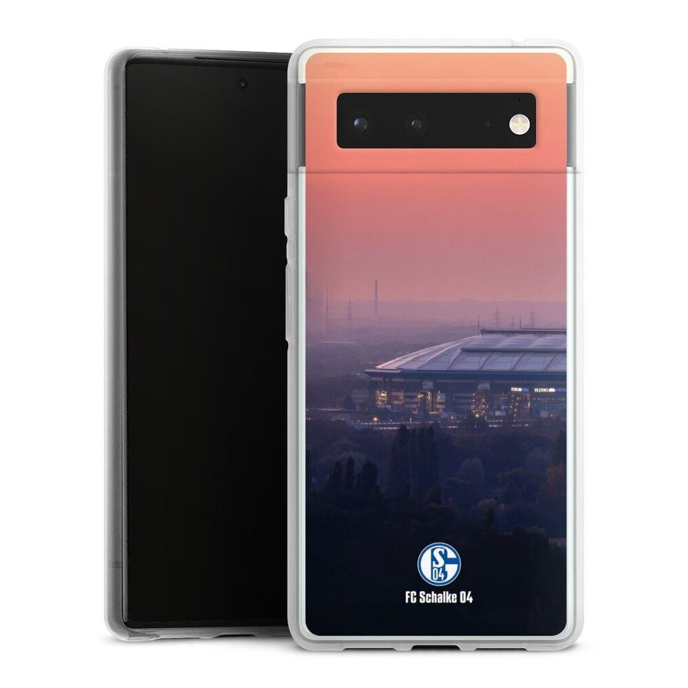 DeinDesign Handyhülle Stadion FC Schalke 04 Offizielles Lizenzprodukt Schalke 04 Stadion, Google Pixel 6 Silikon Hülle Bumper Case Handy Schutzhülle