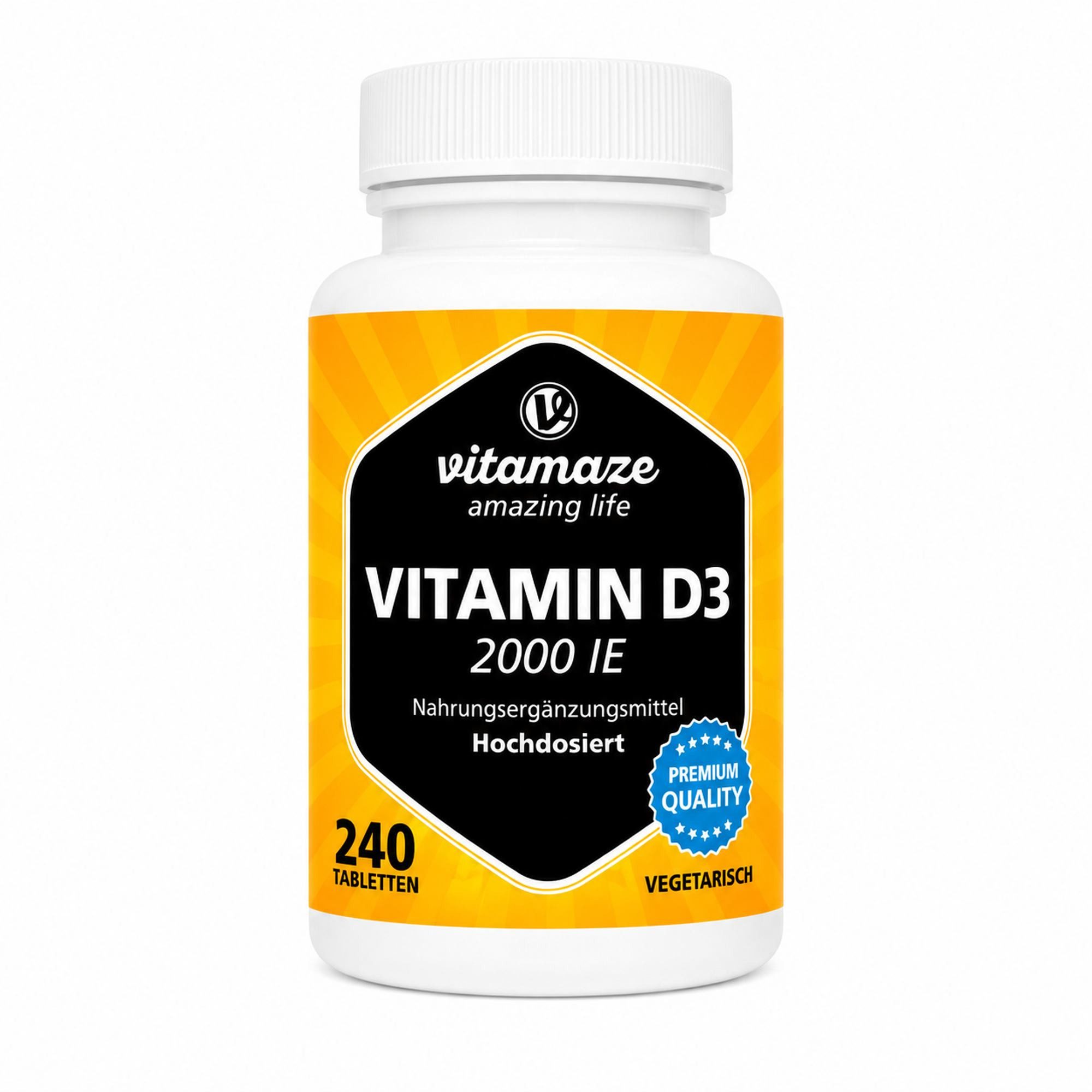 Vitamaze VITAMIN D3 2.000 I.E. vegetarisch Tabletten Tabletten