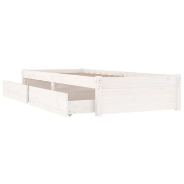 vidaXL Bett Bett mit Schubladen Weiß 90x190 cm