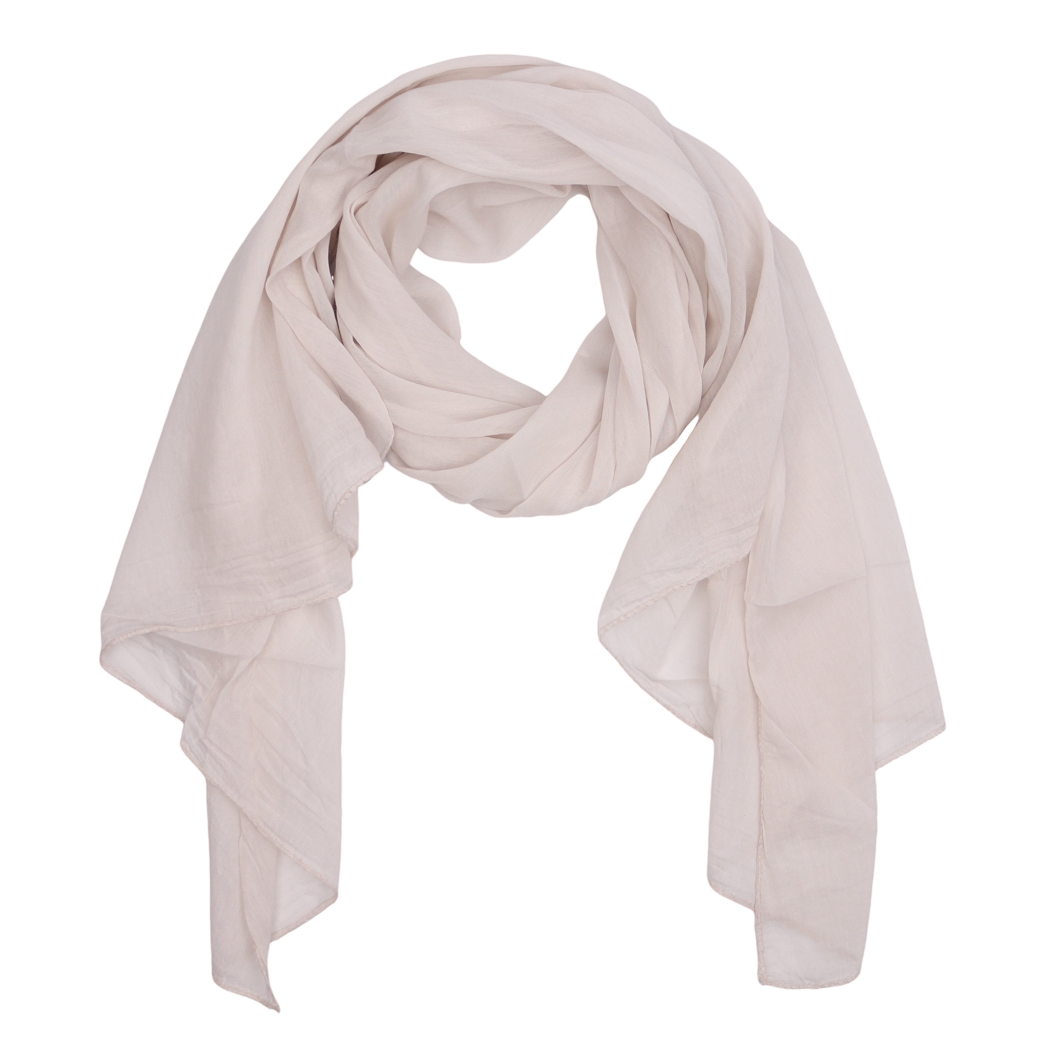 MIRROSI Modeschal Asymmetrischer Schal, Made in Italy 20% Seide 80% Baumwolle, (ca. 170x77cm; Leicht und bequem, Unifarbe), Damen Halstuch ideal für Frühling, Sommer und Herbst