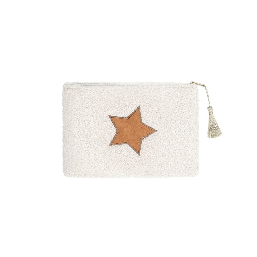 Kosmetiktasche Make-Up Kosmetiktasche 'Stern' beige