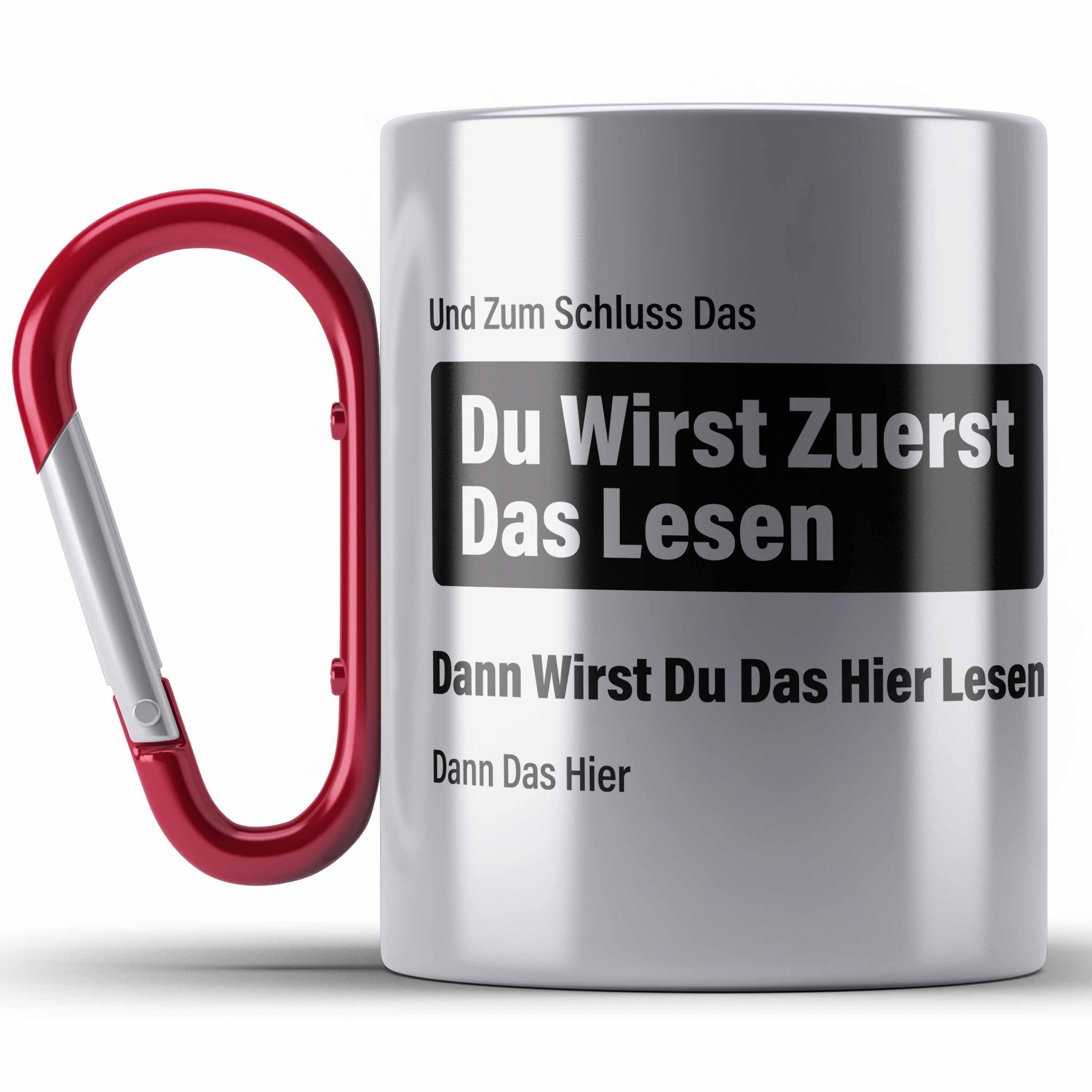 Trendation Thermotasse Lustiger Spruch Edelstahl Tasse Du Wirst Erst Das Lesen BüroEdelstahl Rot