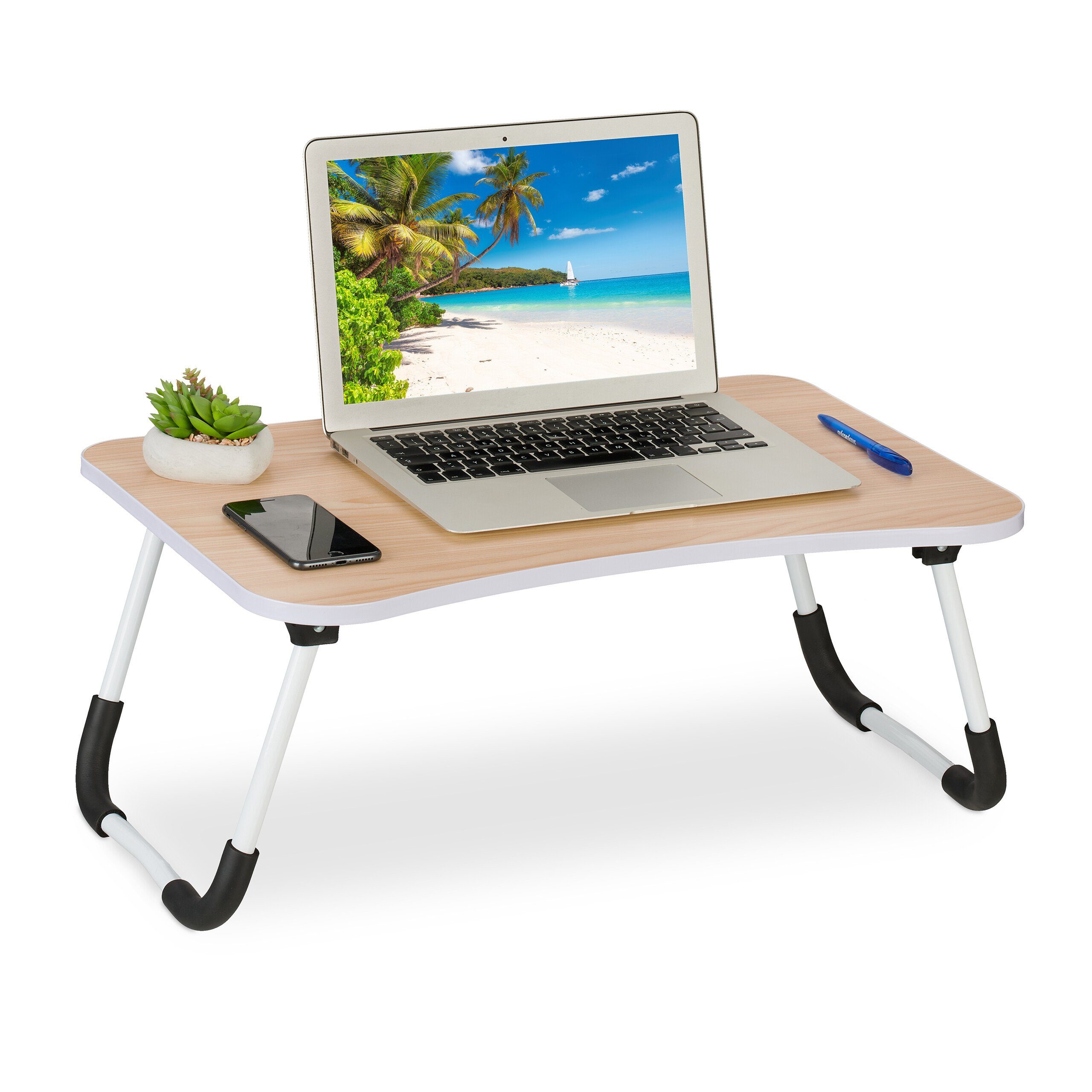 relaxdays Laptoptisch in Holzoptik (1-St)