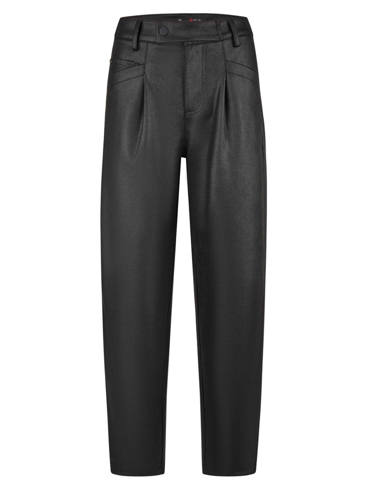 Buena Vista Lederimitathose Modische Lederimitathose mit Bundfalten - Lederhose für Damen