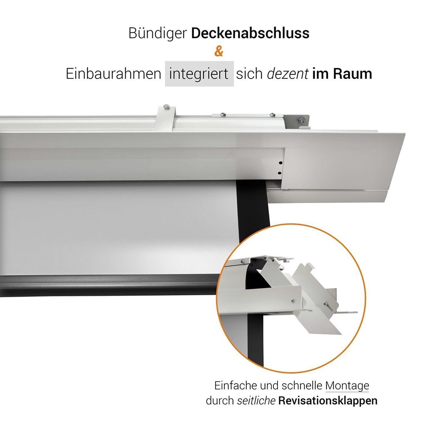 Celexon 112cm, Motorleinwand 1,2) Expert 16:9, x (200 Gain Deckeneinbau