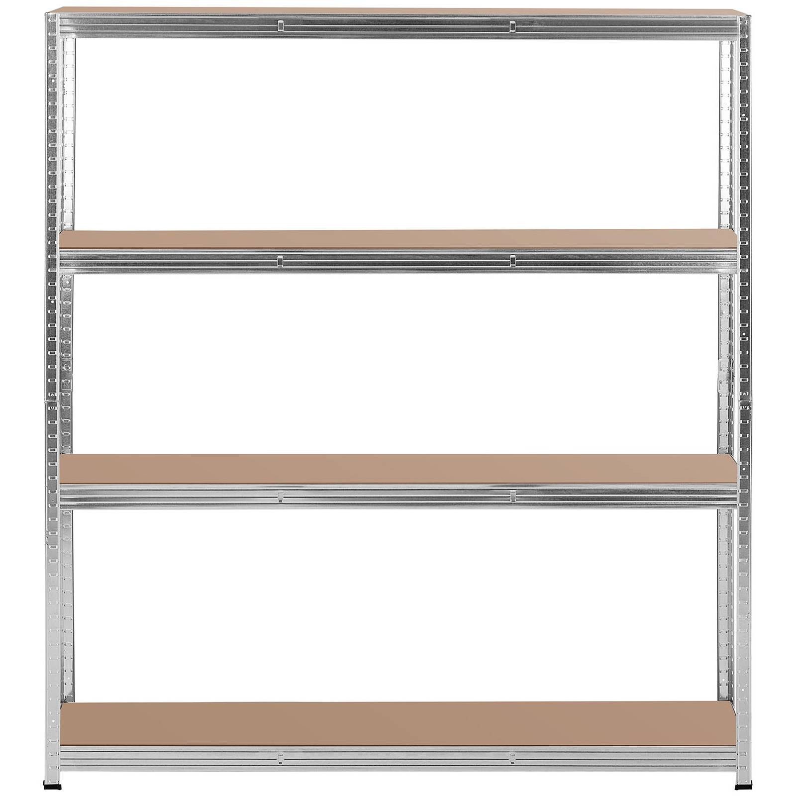 MSW Schwerlastregal Metallregal Kellerregal 160 x 40 x 180 cm für 4 x 150 kg grau, verschiedene Größen – Bild 4 von 5