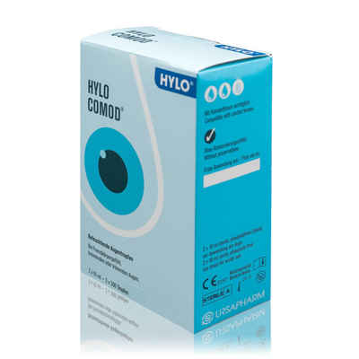 URSAPHARM Arzneimittel GmbH Augenfluid Hylo Comod Augentropfen (2x10ml), Mit Kontaktlinsen verträglich. Ohne Konservierungsmittel.