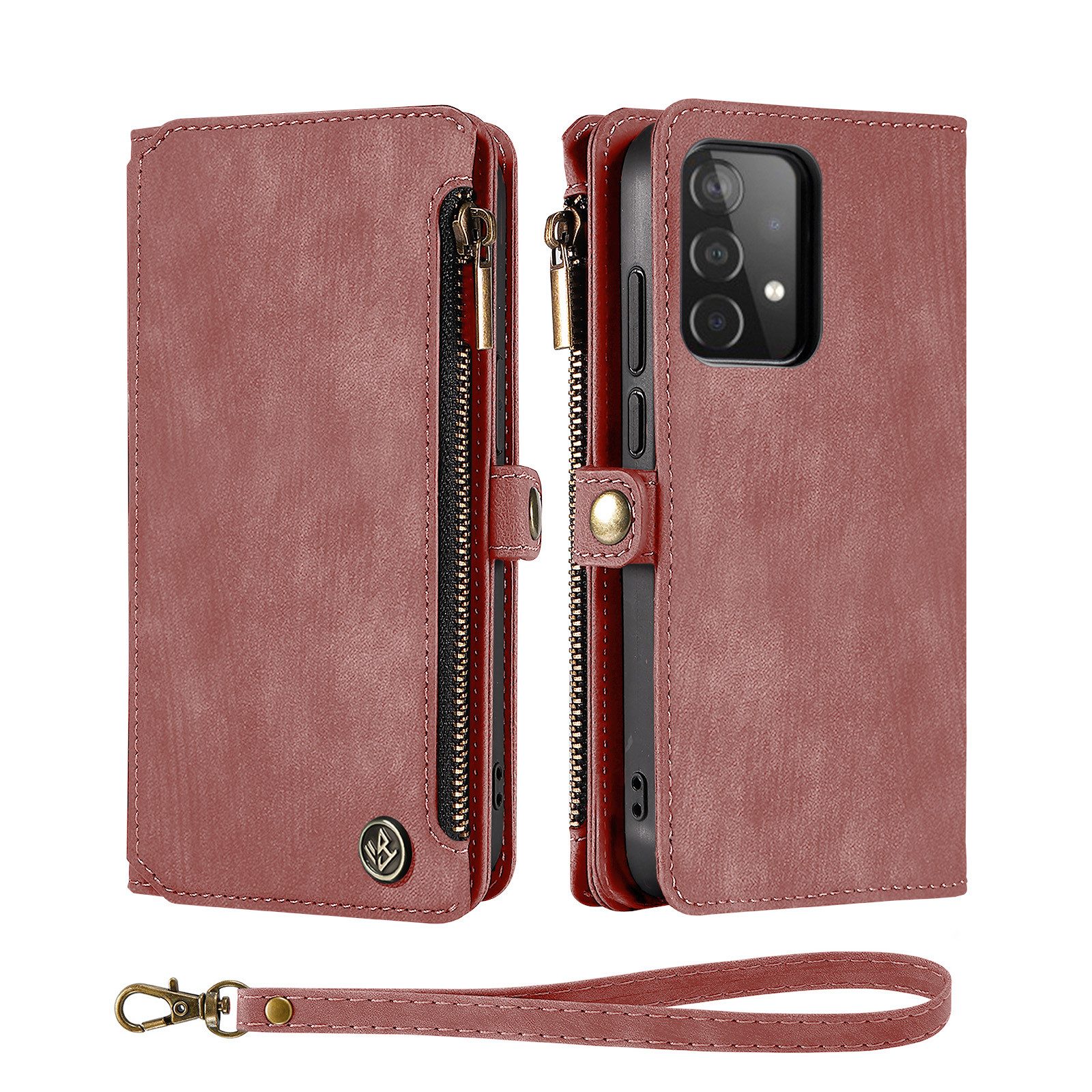 Tec-Expert Handyhülle Geldbörse Hülle mit RFID Schutz für Samsung Galaxy A52 6.5 Zoll, 6.5", Klapphülle Cover Case mit Kartenfach Geldfach Münzfach – Bild 3 von 5