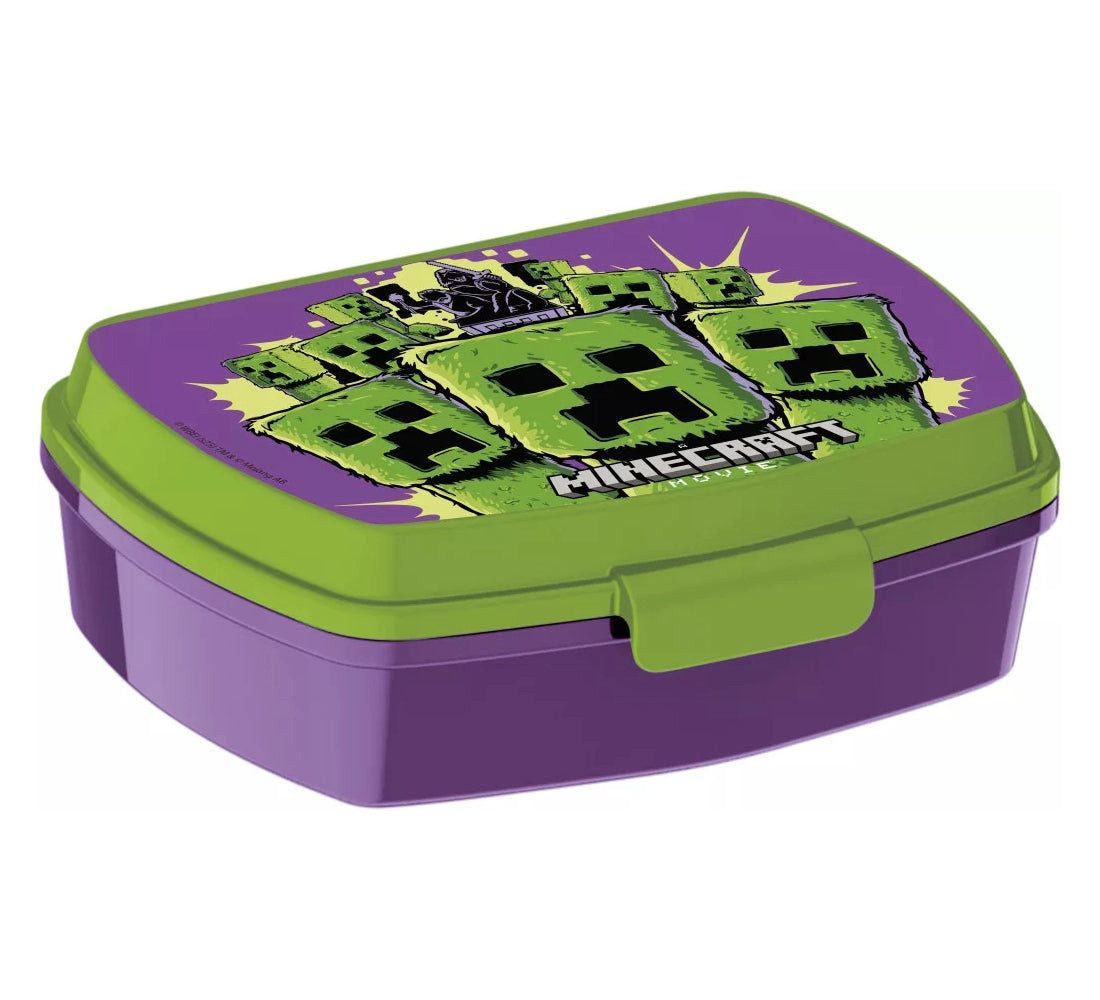 Minecraft Lunchbox The Movie Stor Brotdose Brotbüchse Sandwich Snack Schule Kids 16x12cm, Brotzeit