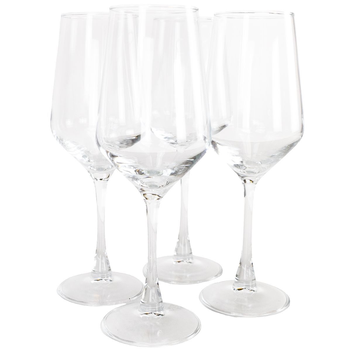 dobman exclusive household Weißweinglas Weißweingläser ca. 40 cl im 4er-Set Weinglas 400 ml klassisch zeitlos, Glas, inkl. Geschenkkarton