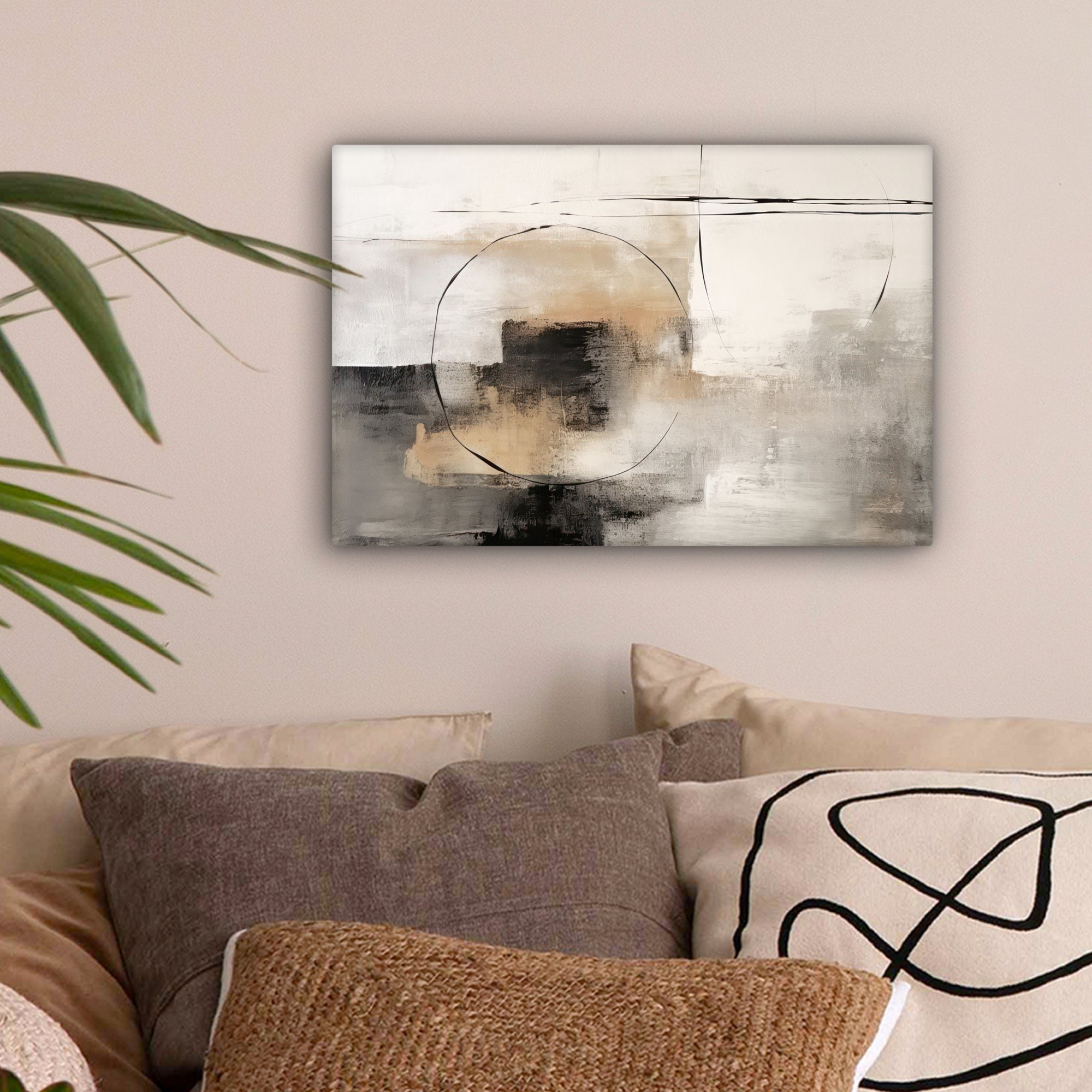 OneMillionCanvasses® Leinwandbild Kunst - Abstrakt - Grau - Industriell, Fo günstig online kaufen