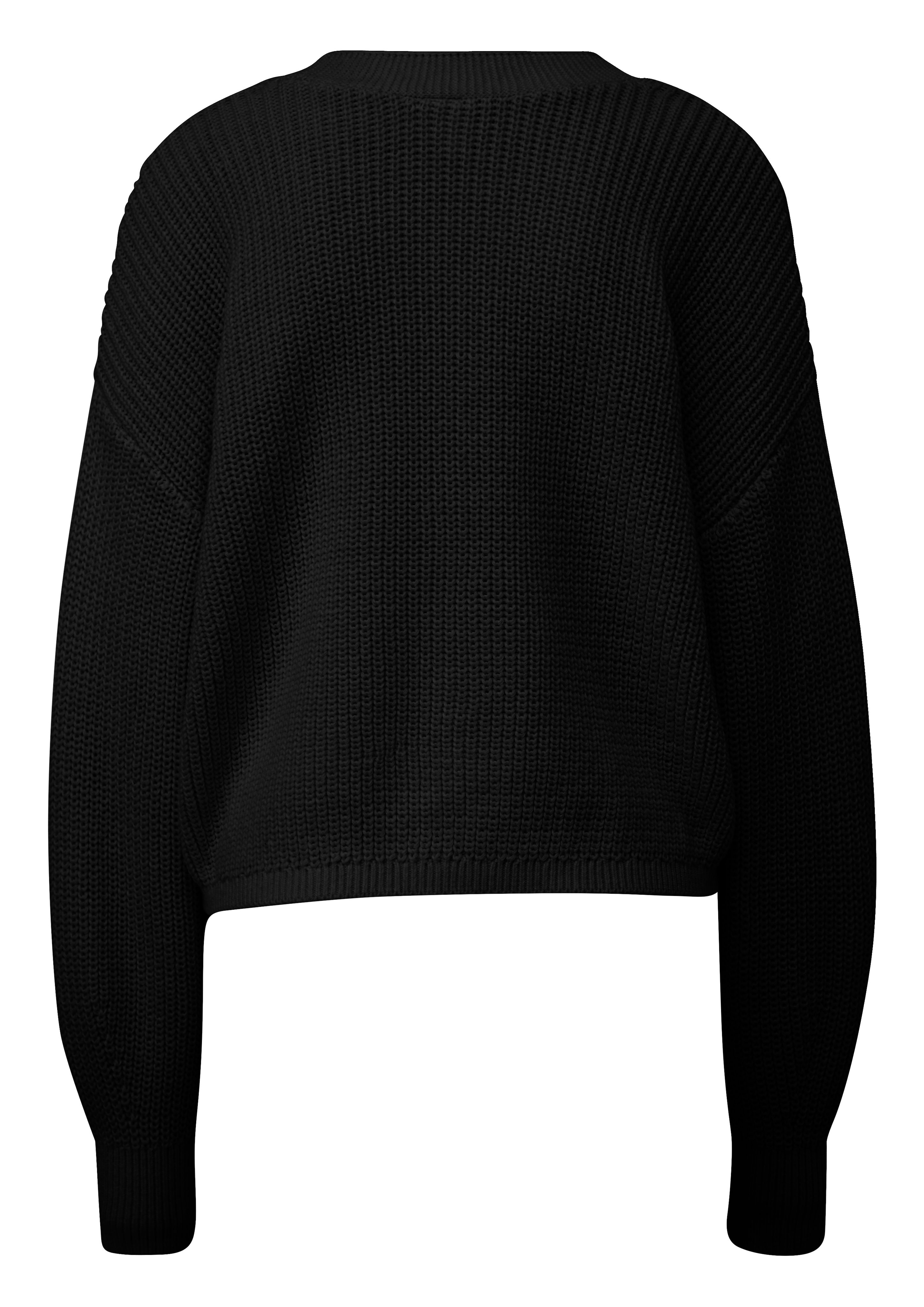 Funktionsjacke Melierte Strickjacke aus Baumwollmix