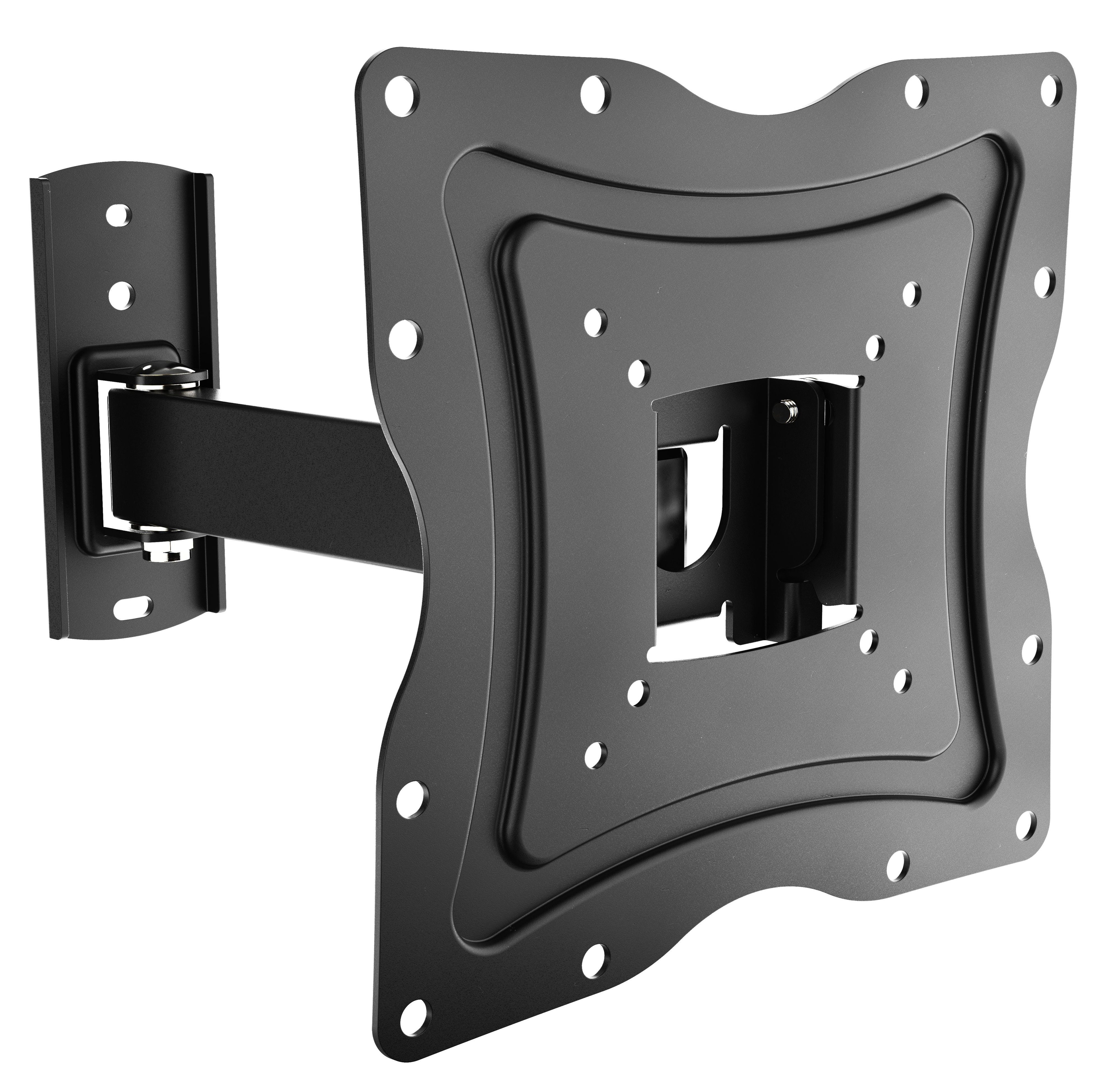RICOO TV-Wandhalterung TV Monitor Wandhalterung Fernseher schwenkbar 30-55" S1222, (bis 55 Zoll, VESA bis 200x200, 1-tlg., 30kg Aufnahme von 76-140cm Diagonale (30"-55), bis -5° / +15° neigbar, bis 180°schwenkbar, ausziehbar Wand Halterung) von RICOO