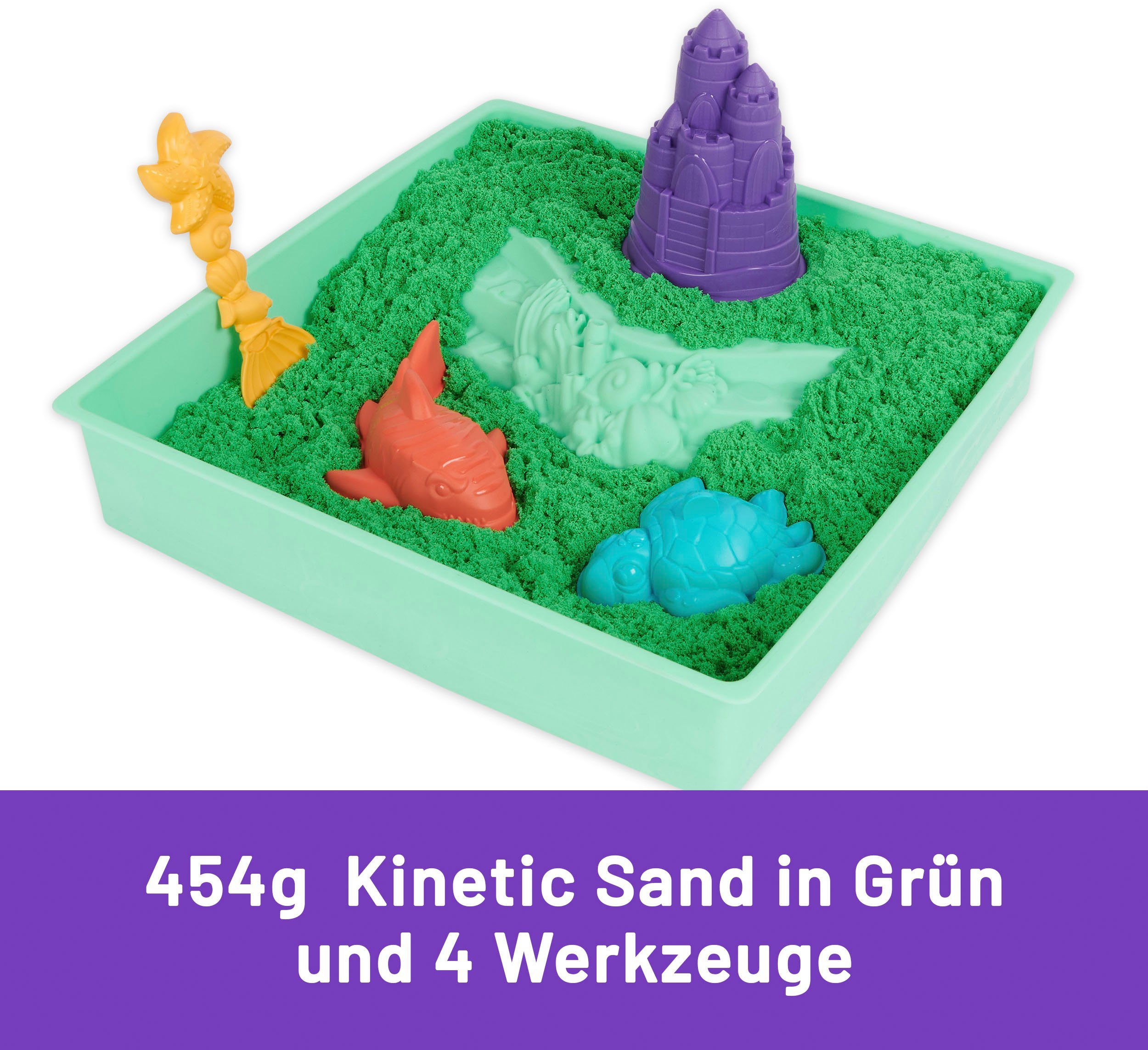 Spin Master Kreativset Kinetic Sand - Box 454 g - Grün – Bild 2 von 5