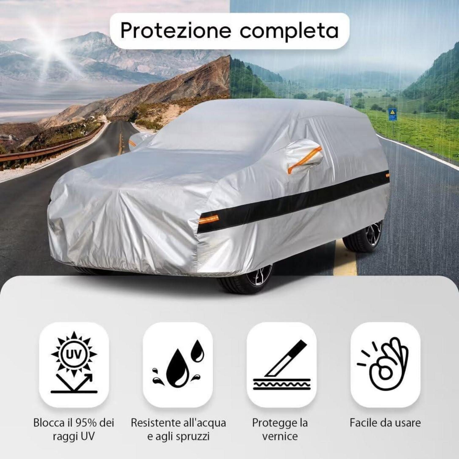 LuxusKollektion Autoplane Autoabdeckung 10 Schichten Passend für Nissan Ariya(2021-2023) Silber