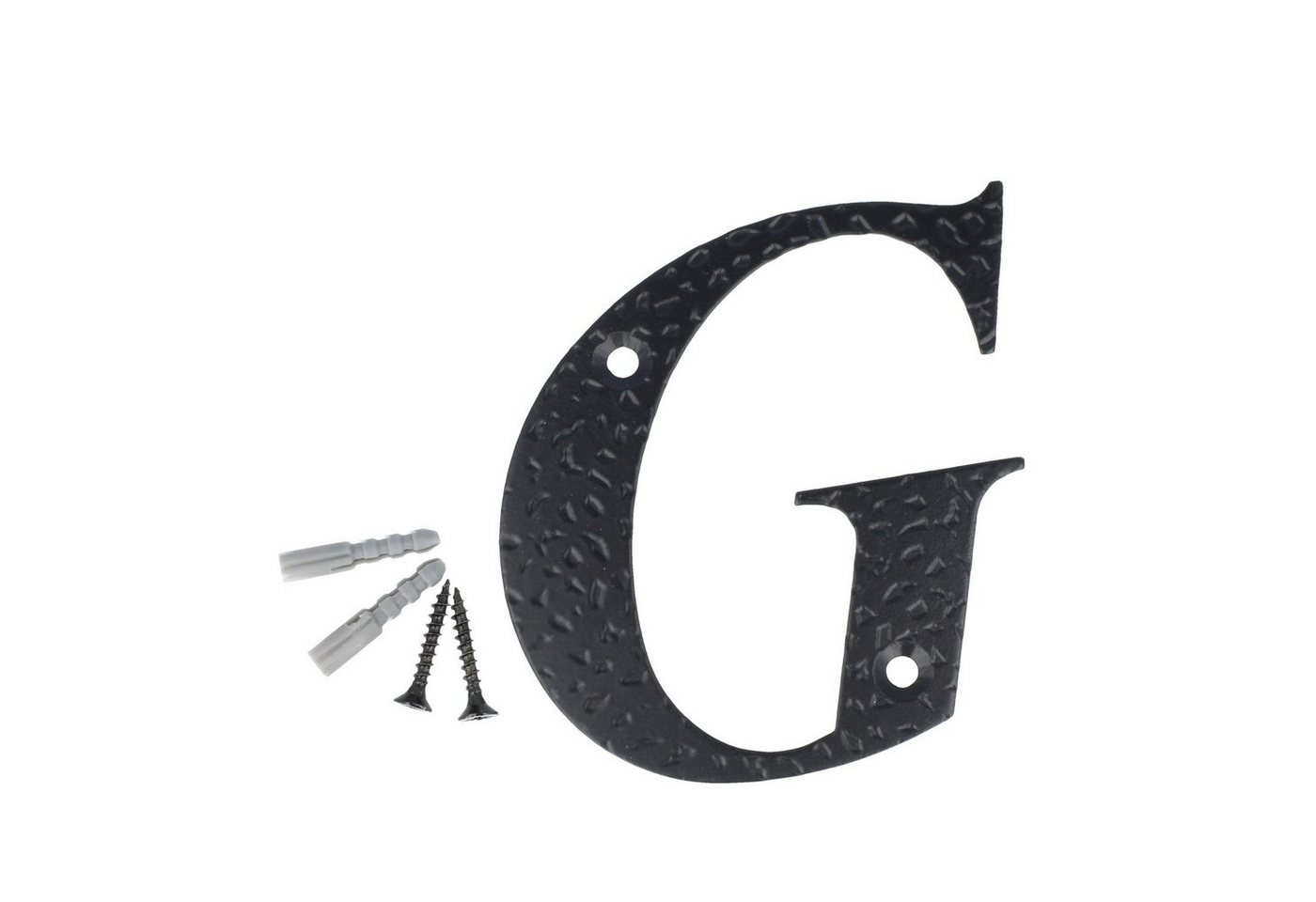 Thumbnail - MS Beschläge Briefkasten Hausnummern Metall Buchstaben Wandnummern Schwarz