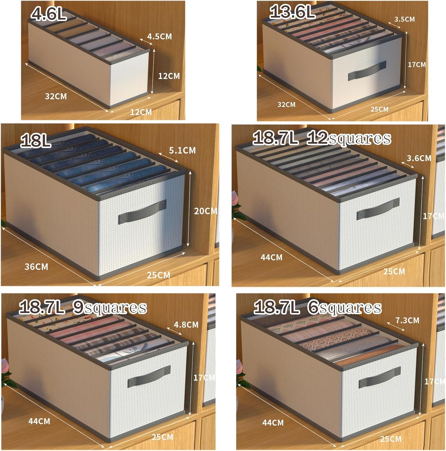 Coonoor Aufbewahrungsbox Kleiderschrank Organizer,9/7 Zellen Faltbare günstig online kaufen