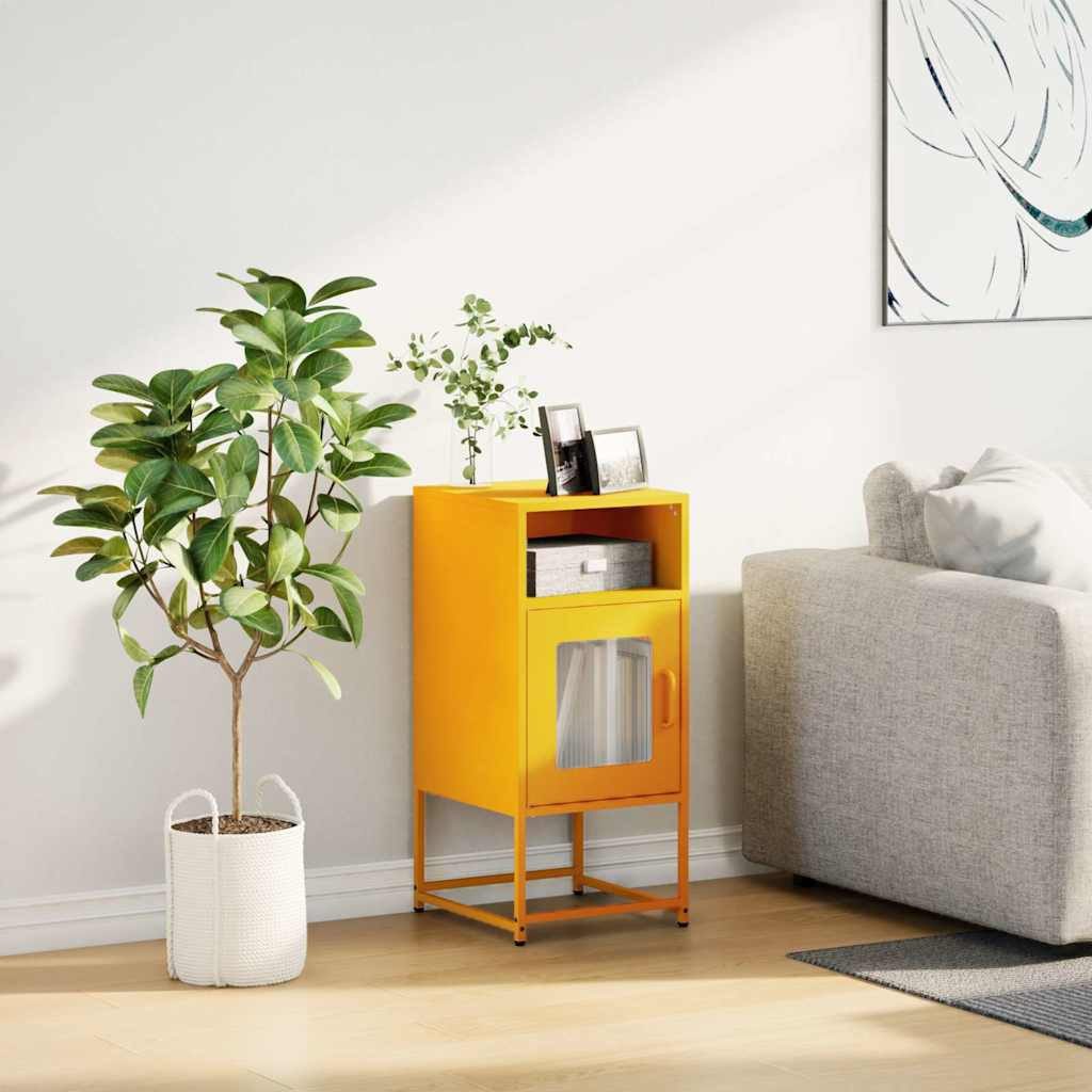 vidaXL Nachttisch Nachttisch Senfgelb 36x39x78 cm günstig online kaufen