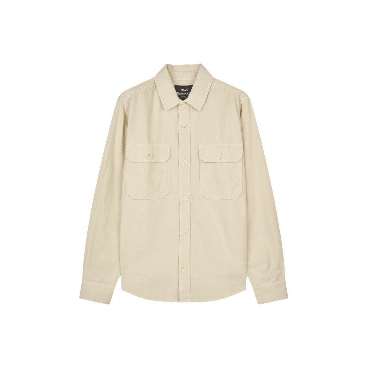 MADS NORGAARD COPENHAGEN Langarmhemd Dyed Canvas Skyler Herren Klamotte, Dress, Business, Freizeithemd, Anzug
