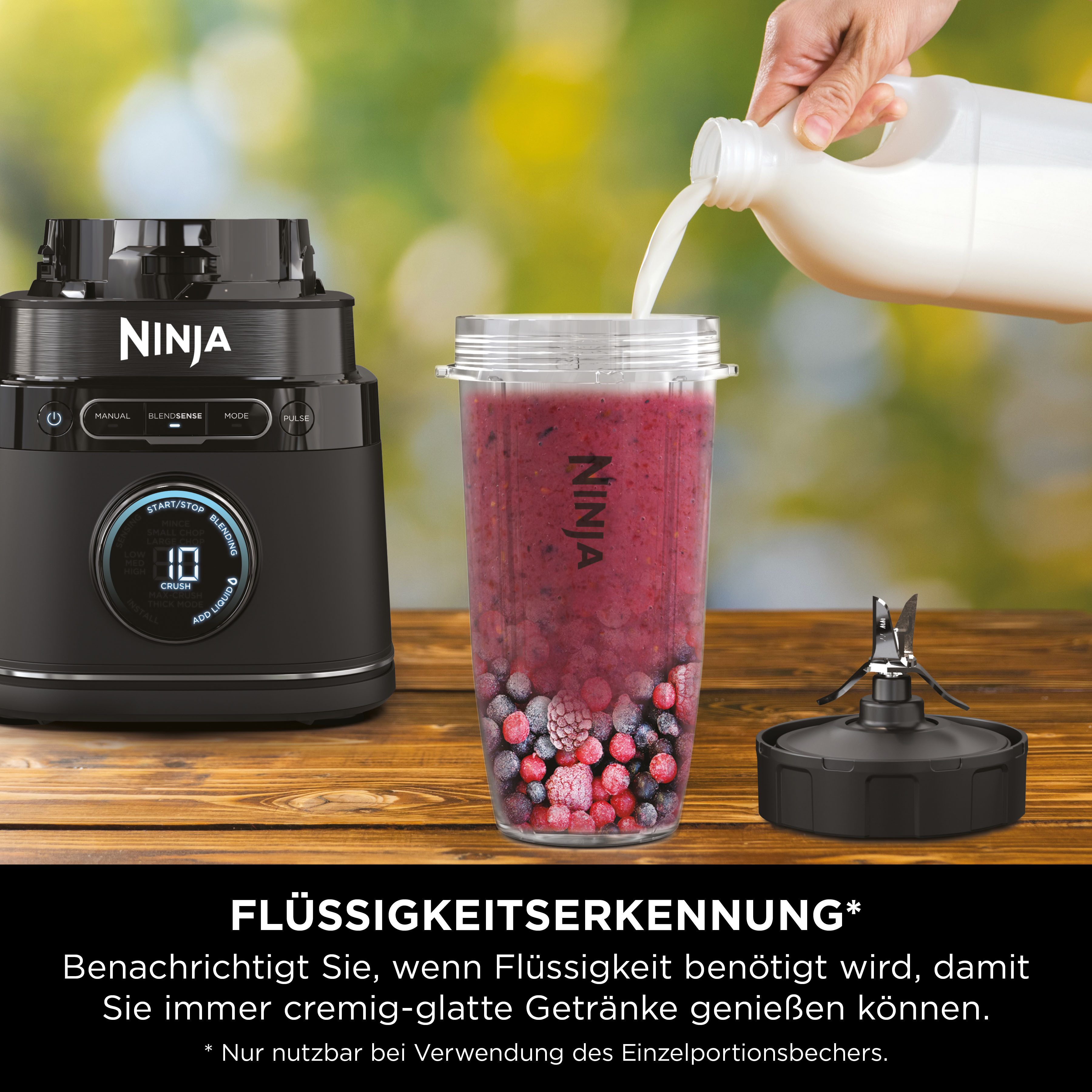 NINJA Standmixer Detect Power Mixer Pro für Einzelportionen TB301EU, 1200 W