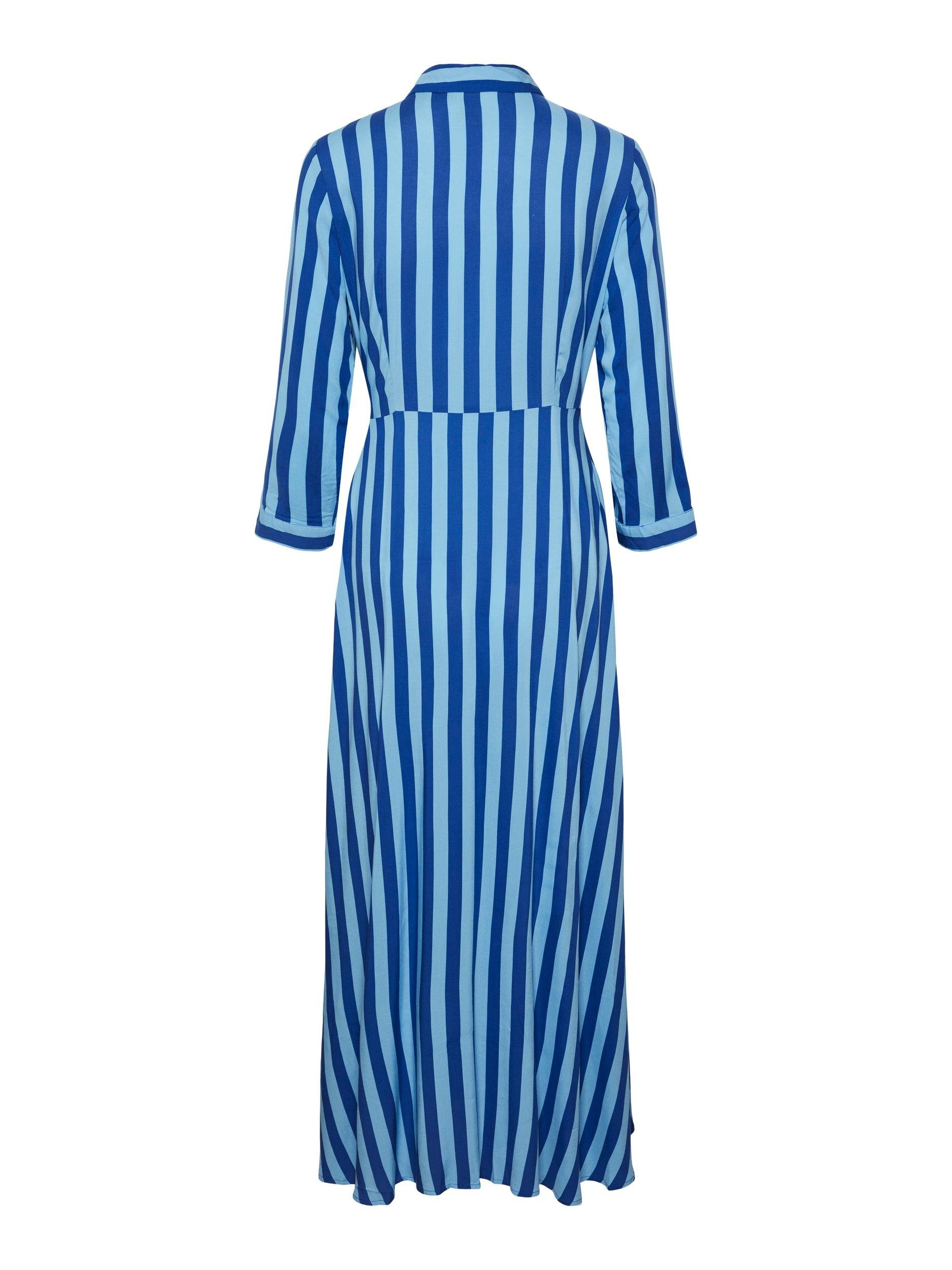 Y.A.S Hemdblusenkleid YASSAVANNA LONG SHIRT Ärmel 3/4 Web Surf The mit Stripes DRESS