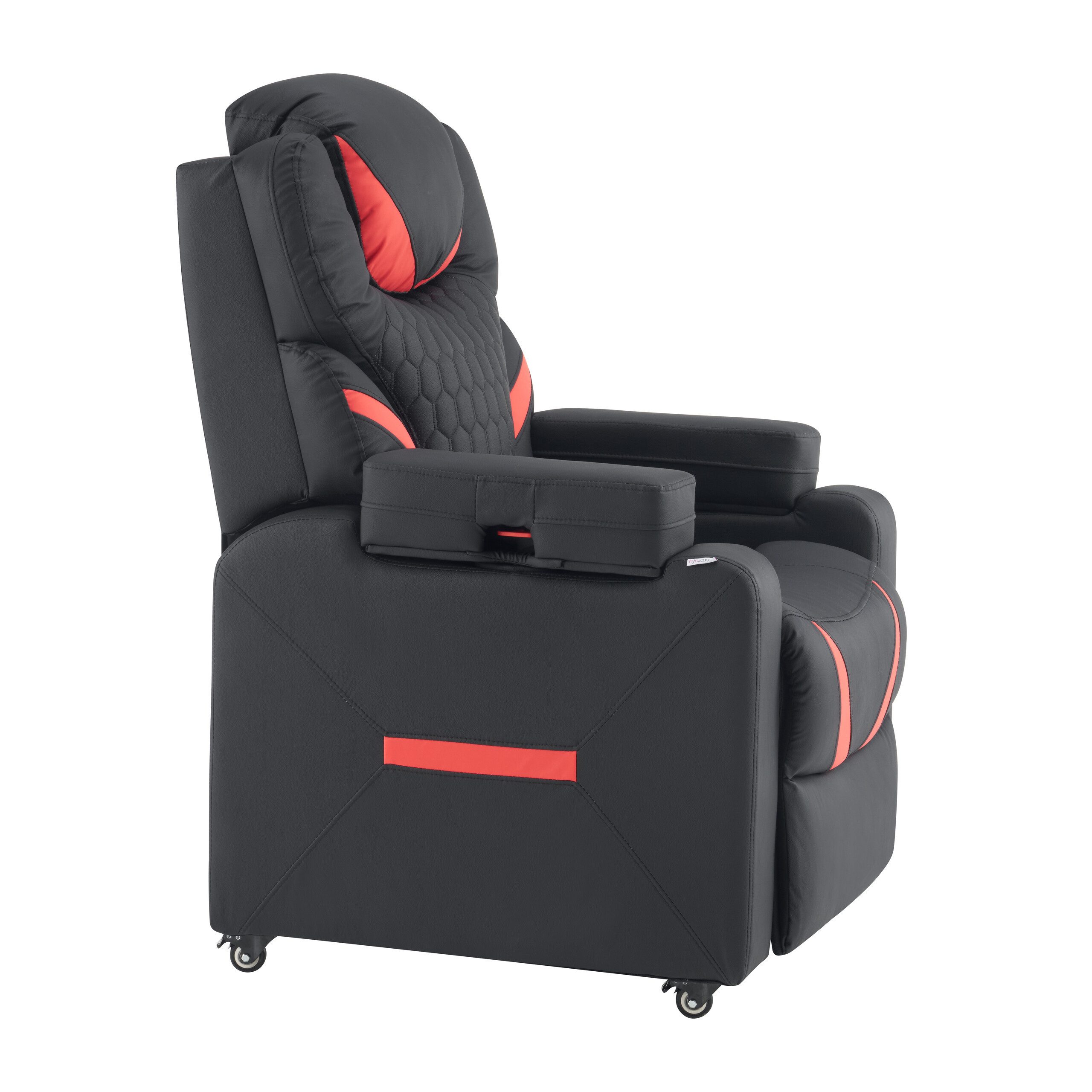 hjh OFFICE Loungesessel Loungesessel Game Sport RX Kunstleder, Gaming Relax Sessel mit Kopfstütze, 90–170° Neigungswinkel, drehbar