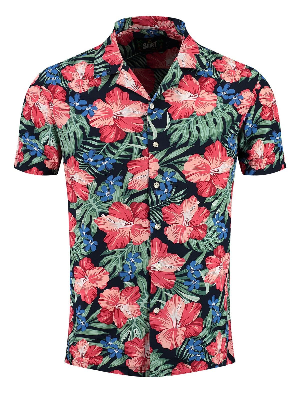Key Largo Hawaiihemd Herren Hawaii Freizeit Hemd Curacao MSH00013 Regular Kurzarm Kentkragen Gemustert