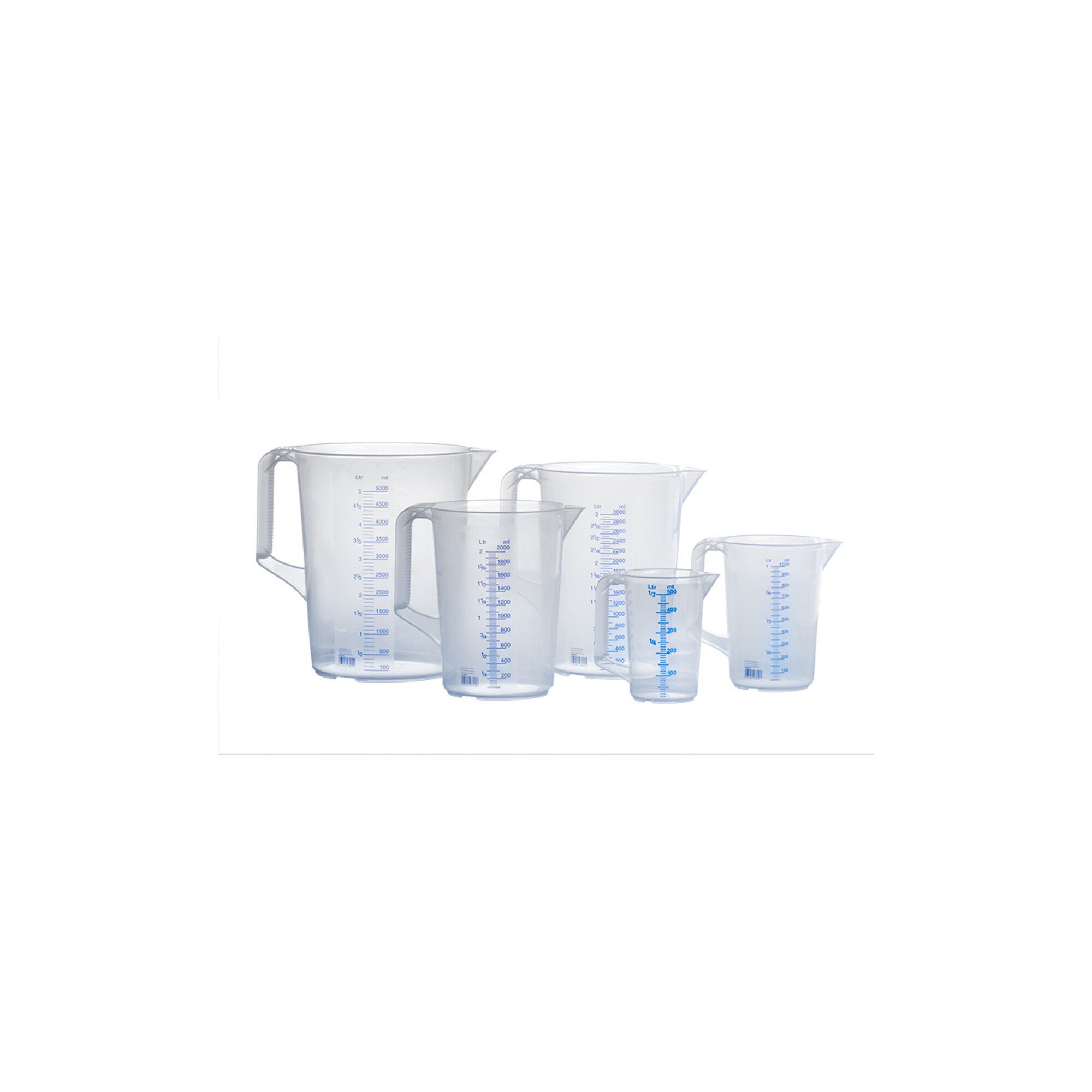 hünersdorff Aufbewahrungsbox Hünersdorff Messkanne 2.000 ml, PP, 2 Skalen geschlossener Griff, tran