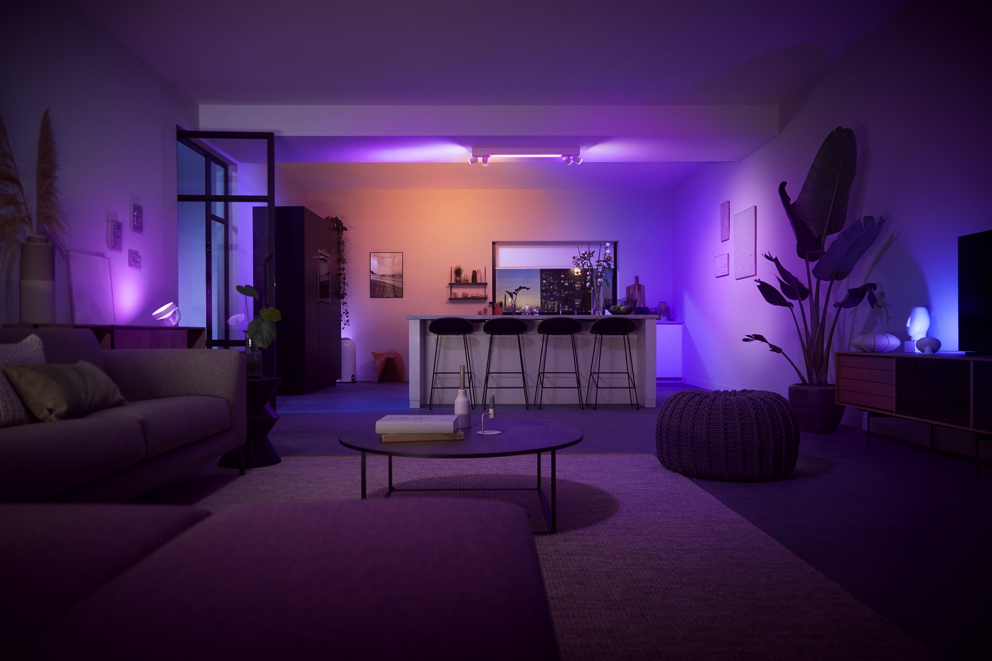 Deckenspot mit Centris, Philips Lampen LED wechselbar, der Lampeneinstellungen Hue App, LED anpassbar einzeln Hue Individ. Farbwechsler,