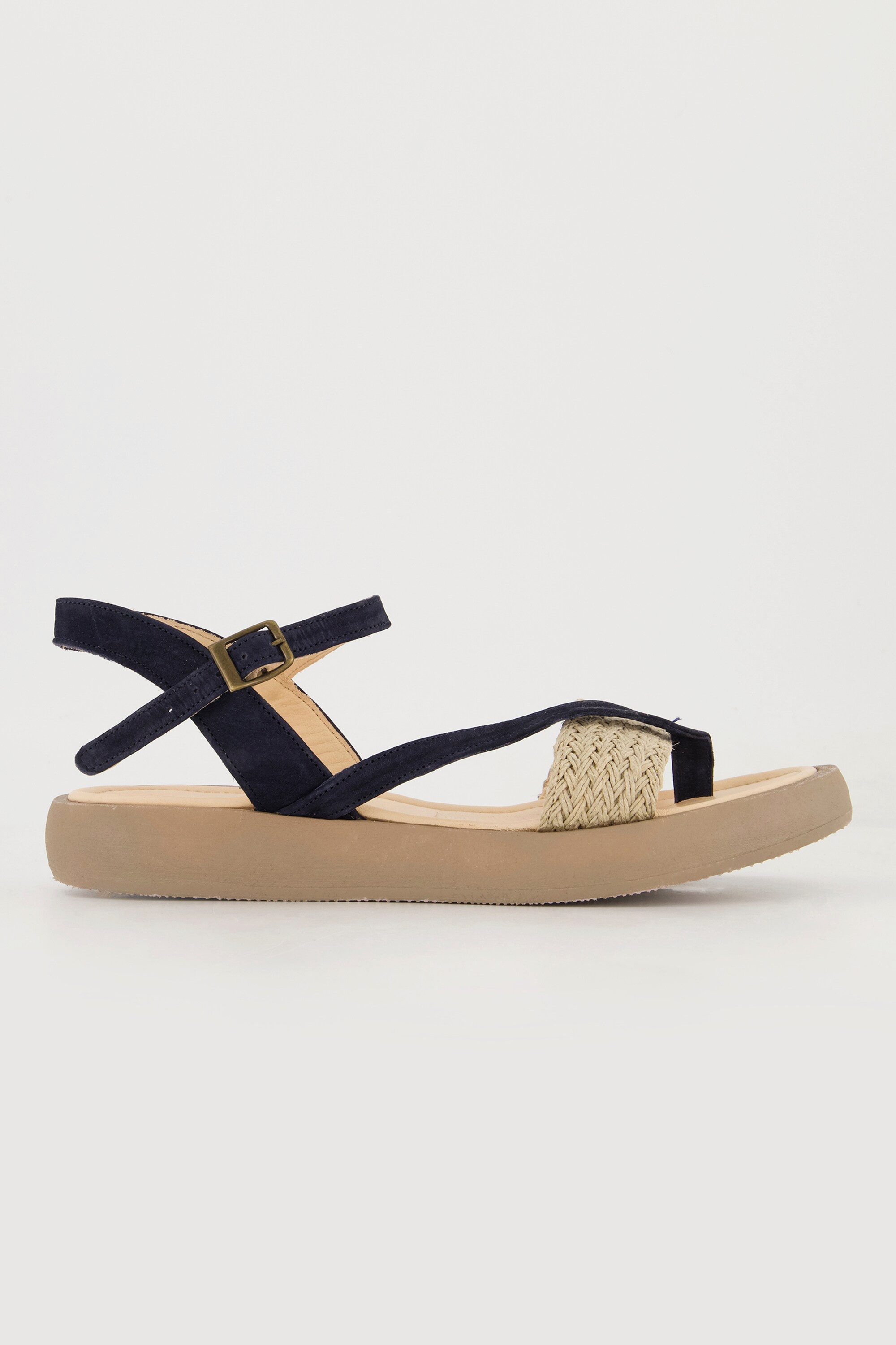 Ulla Popken Sandalen zweifarbig Flechtriemen Weite günstig online kaufen