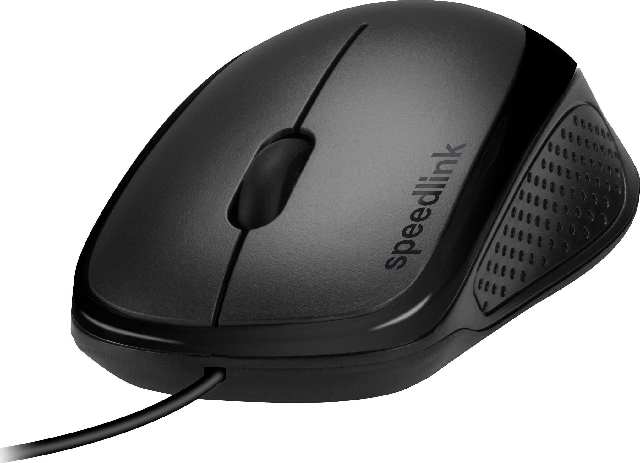Speedlink KAPPA Maus (kabelgebunden, Ergonomische schwarz Form)