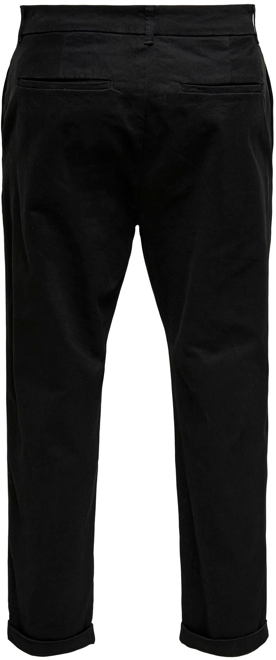 SONS & ONLY Chinohose black ONSKENT CHINO OS CROPPED