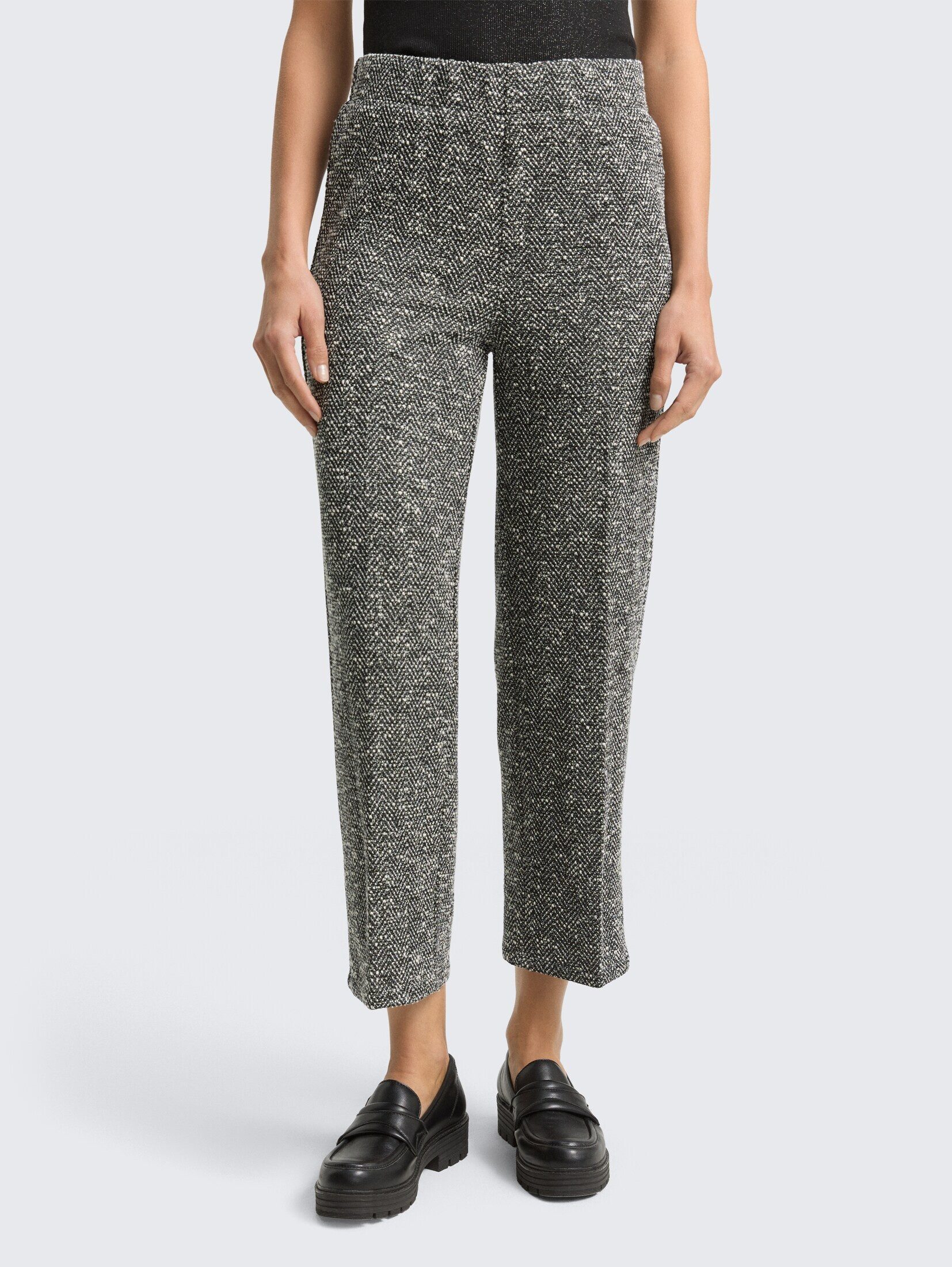 TOM TAILOR 7/8-Hose Hosen & Chino TTLEA Straight Bouclé Hose