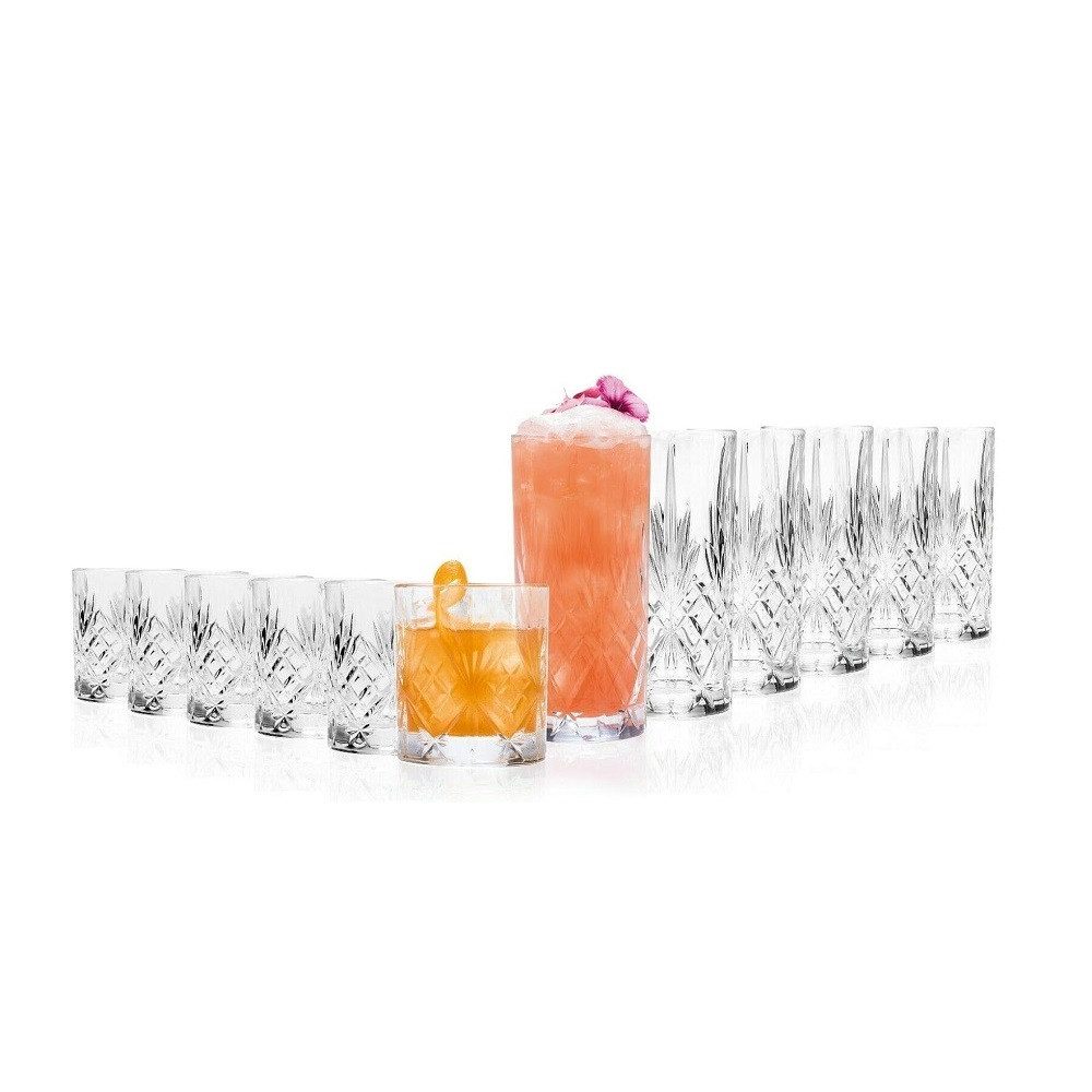 RCR Longdrinkglas RCR Melodia Combo Set 12 tlg., Kristallglas