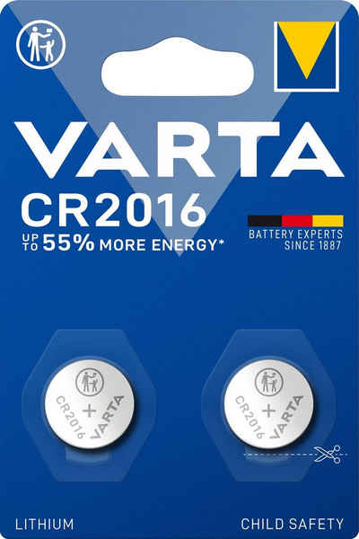 VARTA VARTA Lithium Knopfzelle "Professional Electronics", CR2016 Monitor-Halterung
