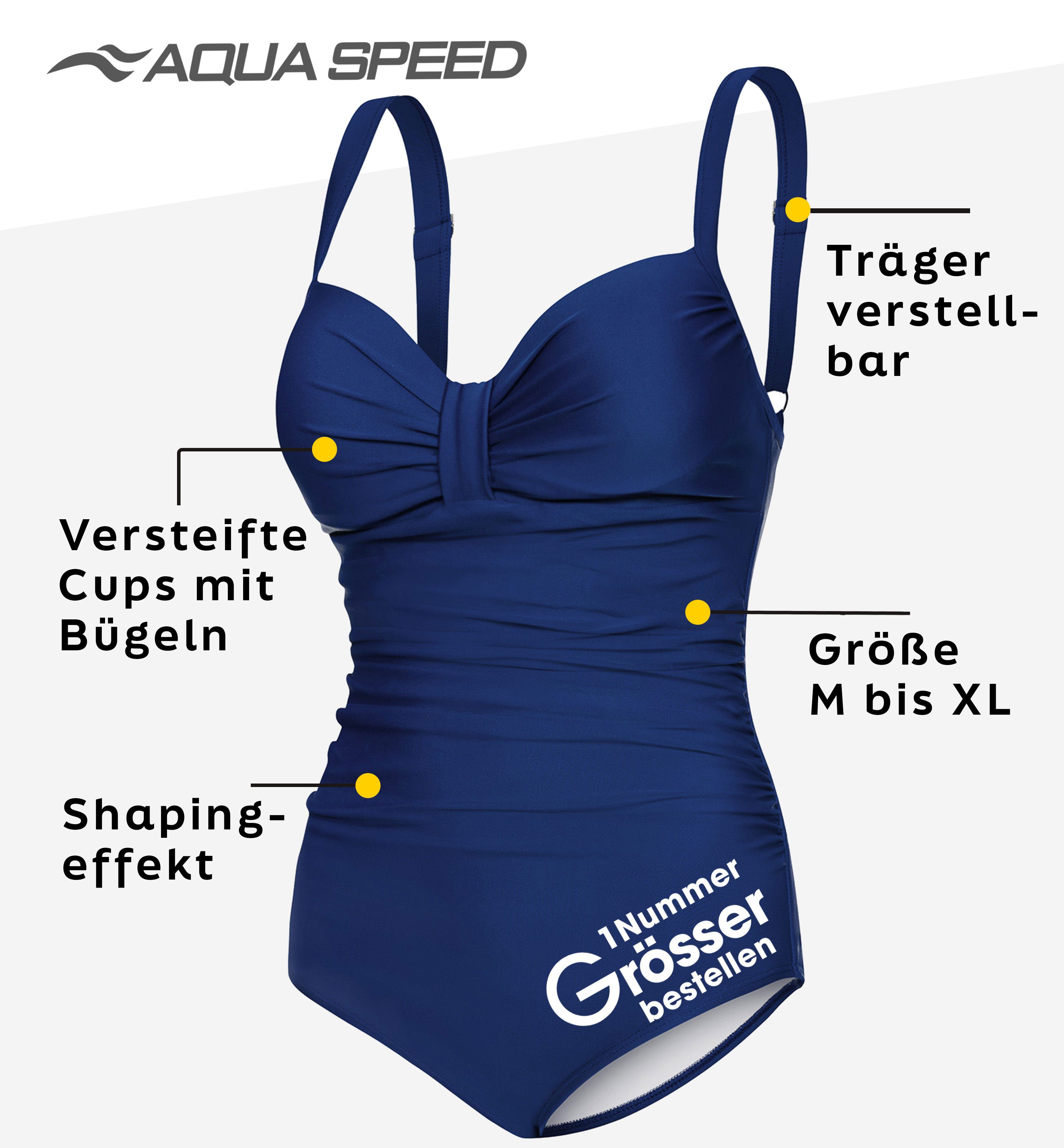 Aqua Speed Badeanzug Olivia Badeanzug für Damen Damenbadeanzug einteilig el günstig online kaufen
