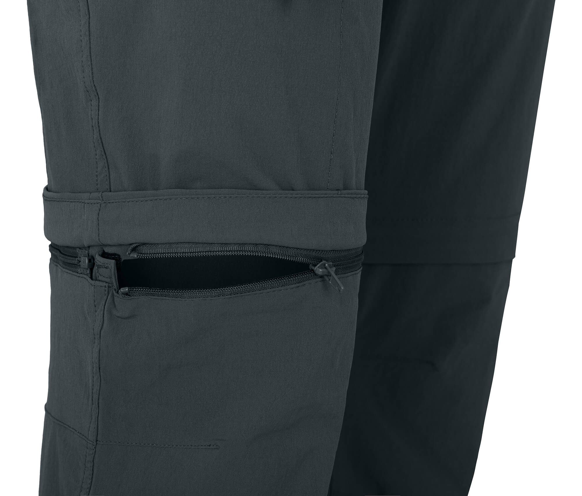 Bergson Outdoorhose BAKER ZIPP-Off Herren Wanderhose, vielseitig, pflegeleicht, Normalgrößen, dunkel grau – Bild 4 von 5