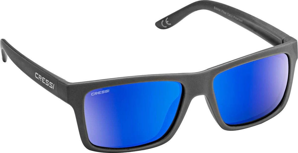 Cressi Sonnenbrille Bahia Floating Sunglasses charocoal verspiegelt blue