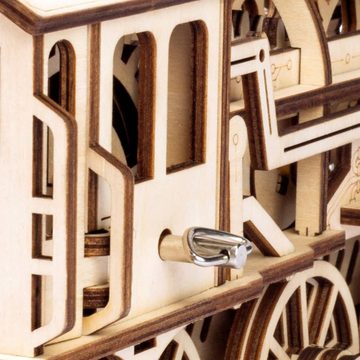 Robotime Modellbausatz Mechanisches Modell Locomotive Holz
