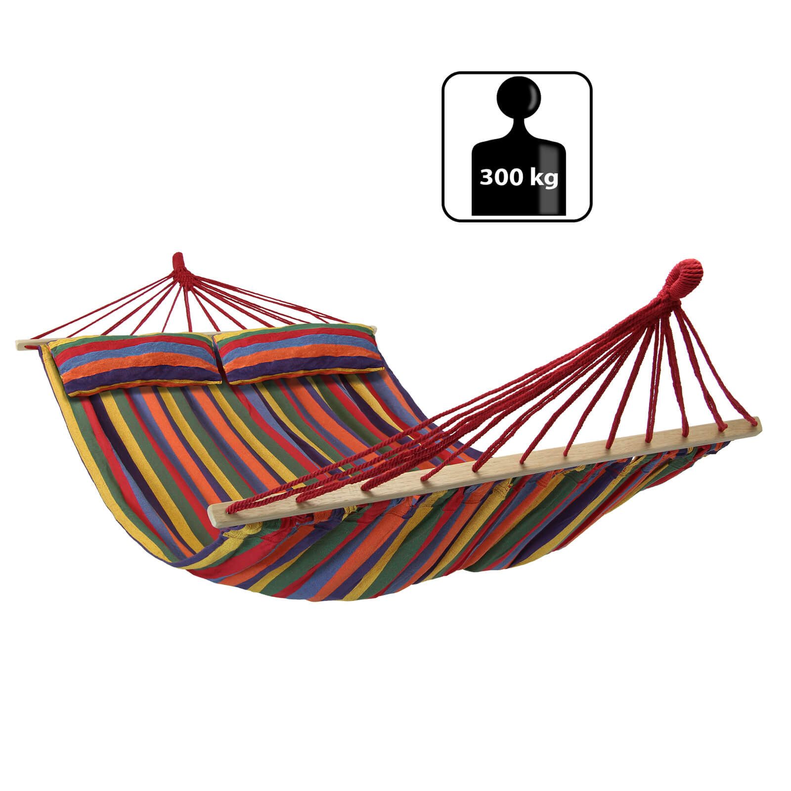 BB Sport Stabhängematte Stabhängematte 240 x 150 cm inkl. 2 Kissen für 2 Personen