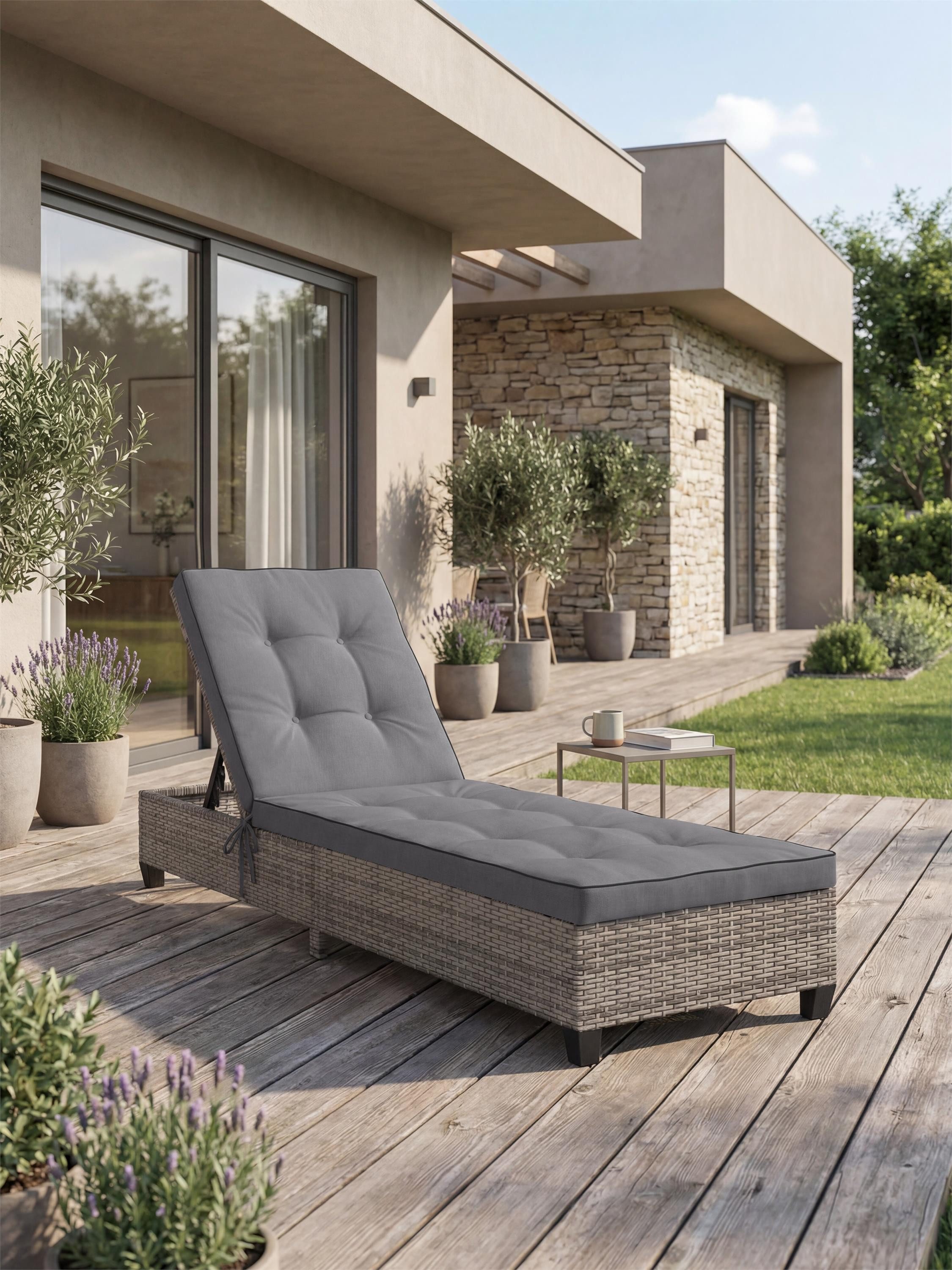Aspero Sitzauflage Premium Garten-Liegenauflage Saragossa, Wasserdichte und weiche Outdoor Gartenliegenauflage – Bild 2 von 5