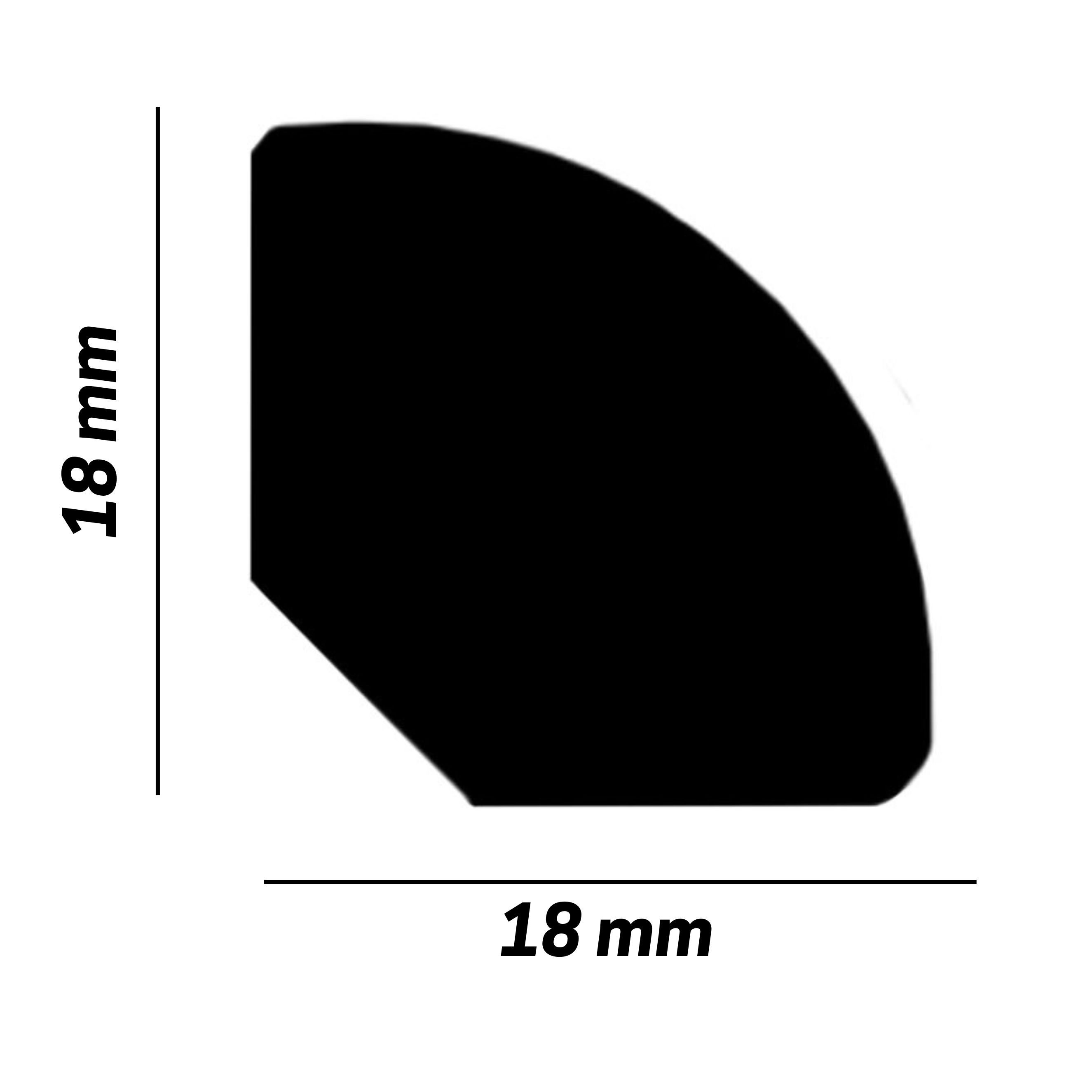 PROVISTON Sockelleiste Fußleiste, 18 x 18 x 2000 mm, Viertelstableiste, L: 200 cm, H: 1,8 cm, 1-St.