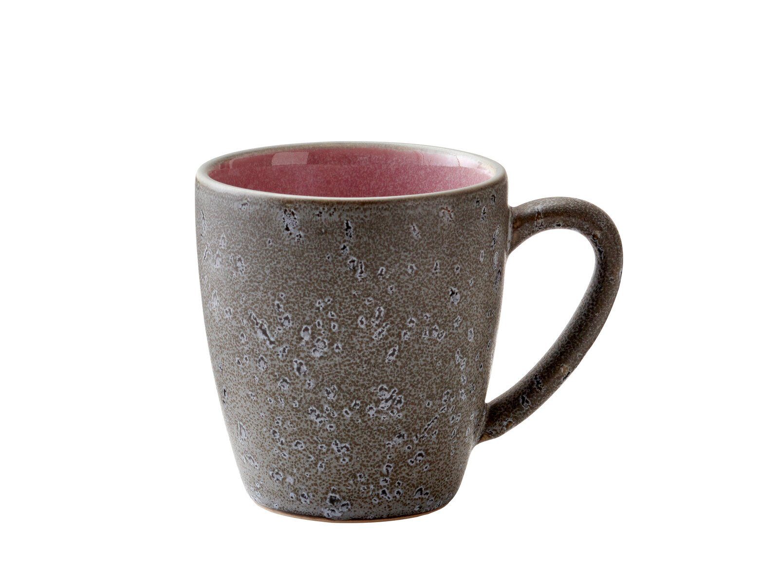 Bitz Becher Becher mit Henkel klein grey / light pink 0,19 l, Steinzeug, Becher 19 cl Steinzeug Grau/Hellrosa