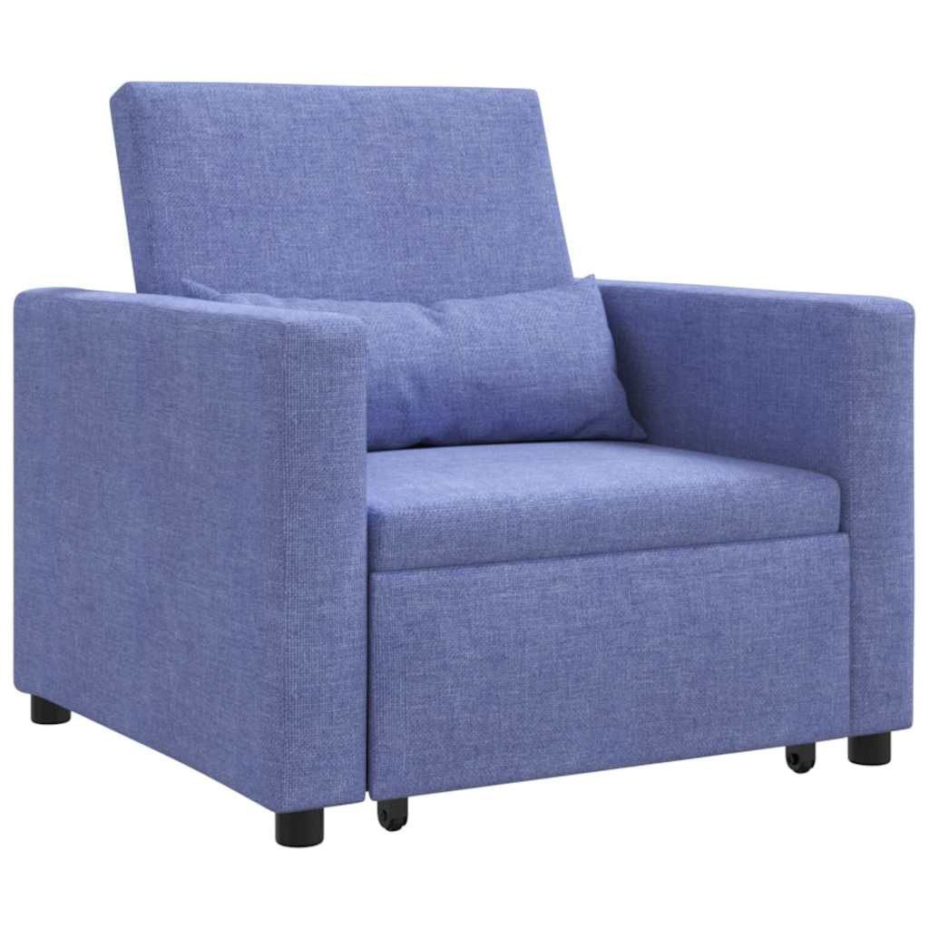 vidaXL Sessel Einzel-Schlafsofa mit Rädern Jeans günstig online kaufen