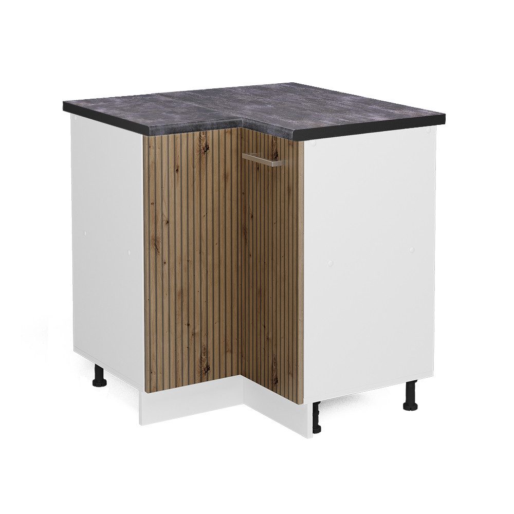 Vicco Eckunterschrank R-Line, Artisan-Eiche/Weiß, 75.6 cm, günstig online kaufen